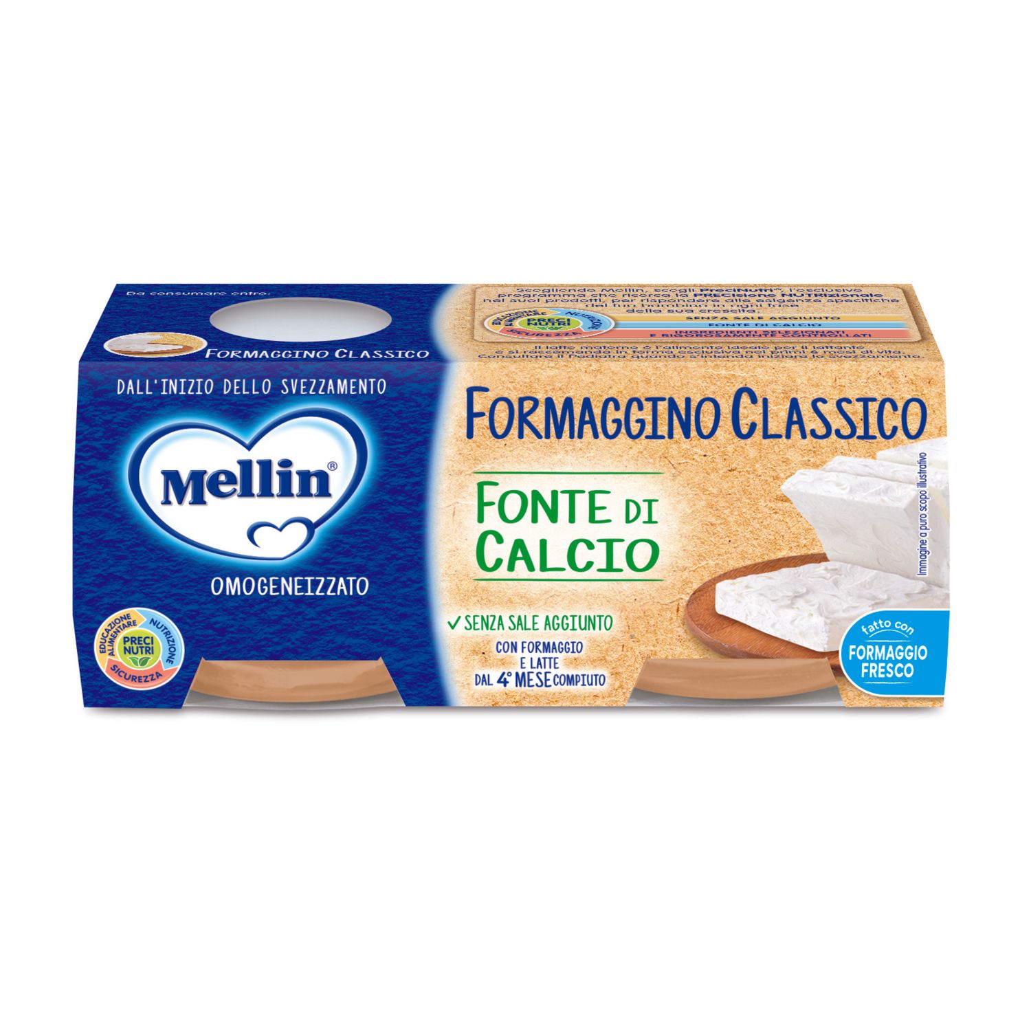 Omogeneizzato formaggino classico 4x80 - mellin - Mellin