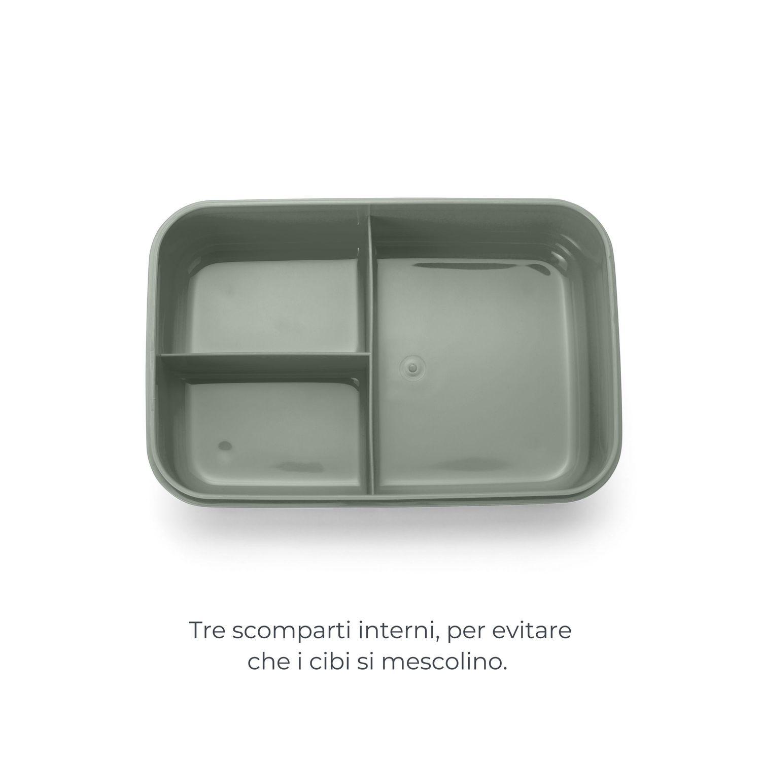 Lunch box per bambini a scomparti fissi da 1000ml - kiddiekit 4430 / sage green - nuvita - Nuvita