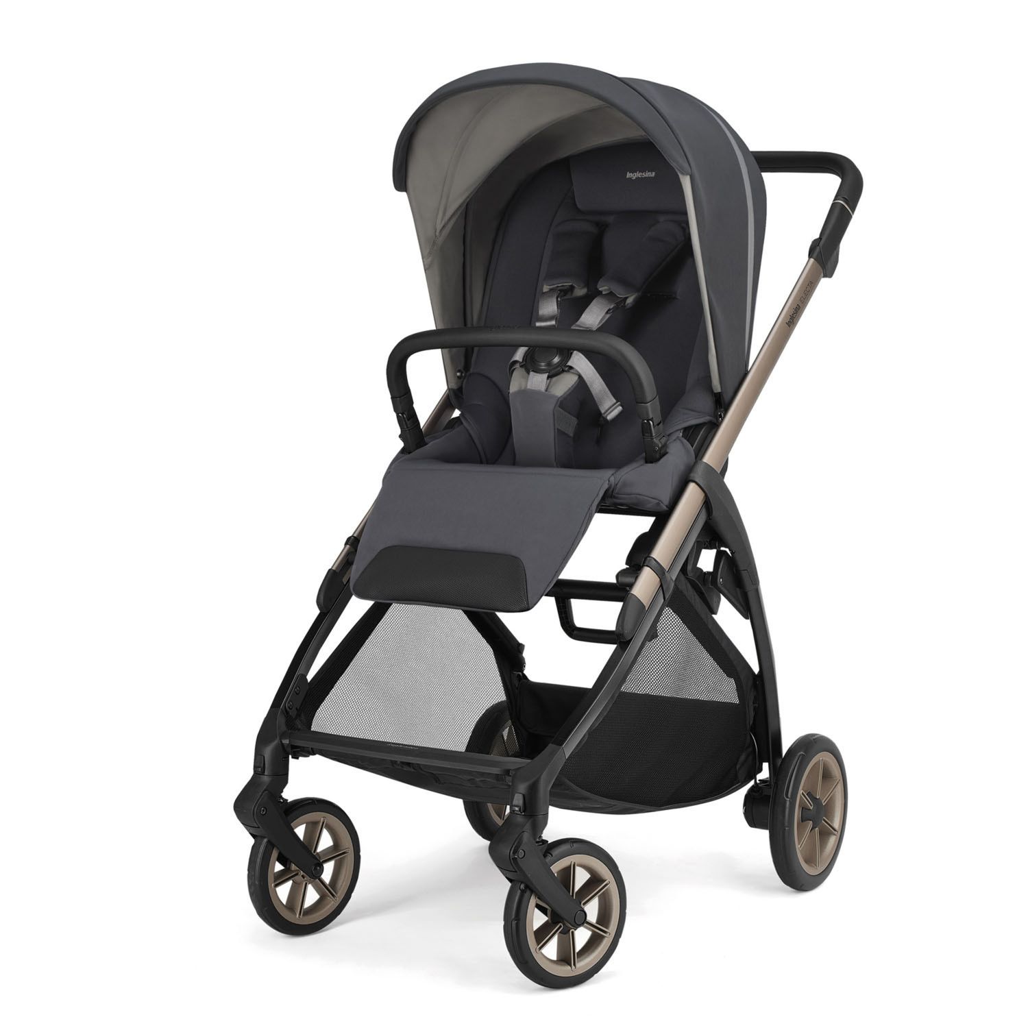 Electa system quattro - garage grey con telaio bronze e seggiolino auto darwin infant - inglesina - Inglesina
