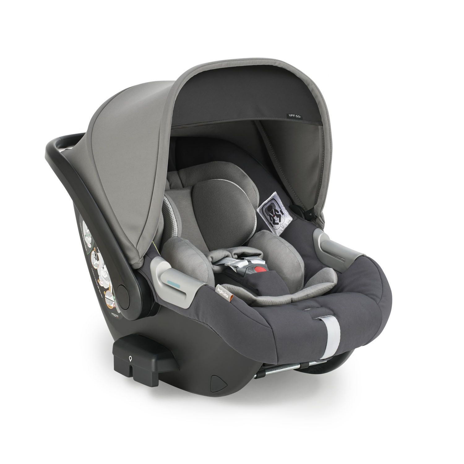 Electa system quattro - garage grey con telaio bronze e seggiolino auto darwin infant - inglesina - Inglesina