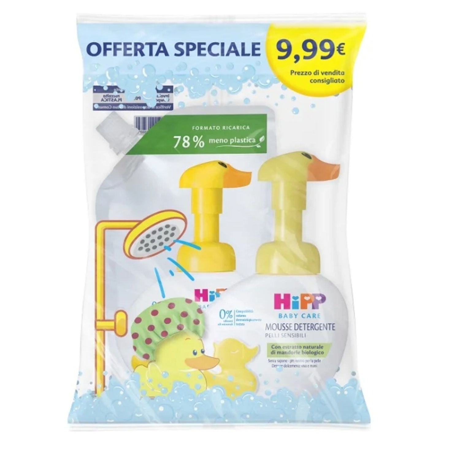 Special pack paperella mousse detergente 250 ml + paperella mousse detergente ricarica 250 m - hipp - Hipp Baby