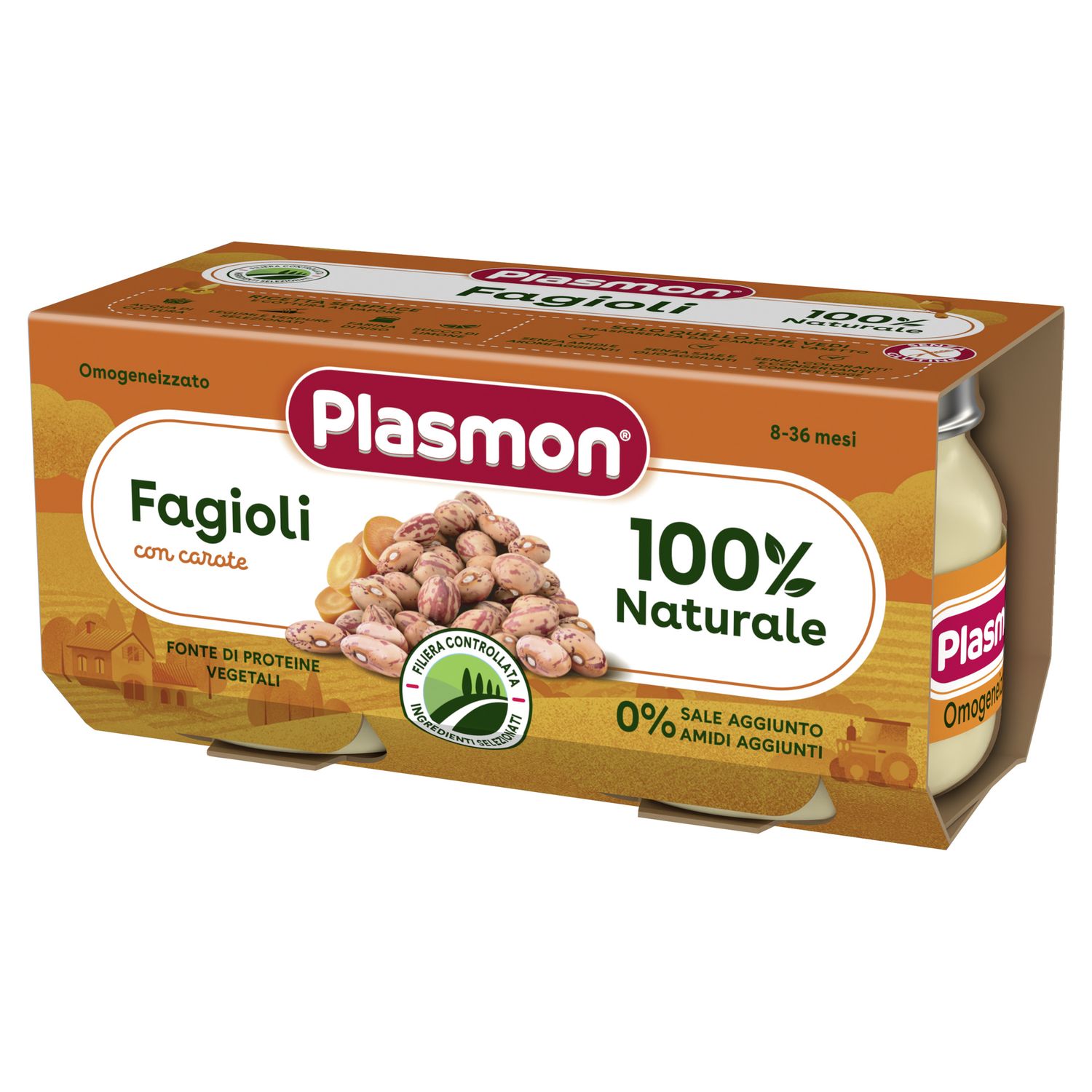 Omogeneizzato fagioli borlotti 2x80g - plasmon - Plasmon