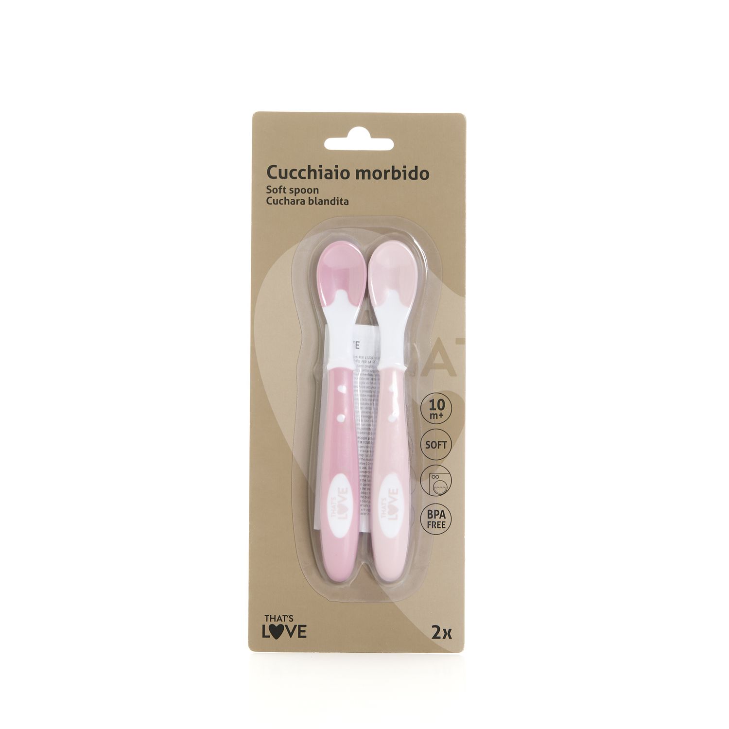 Set 2 cucchiai 10m+ morbido pink- that's love - That's Love