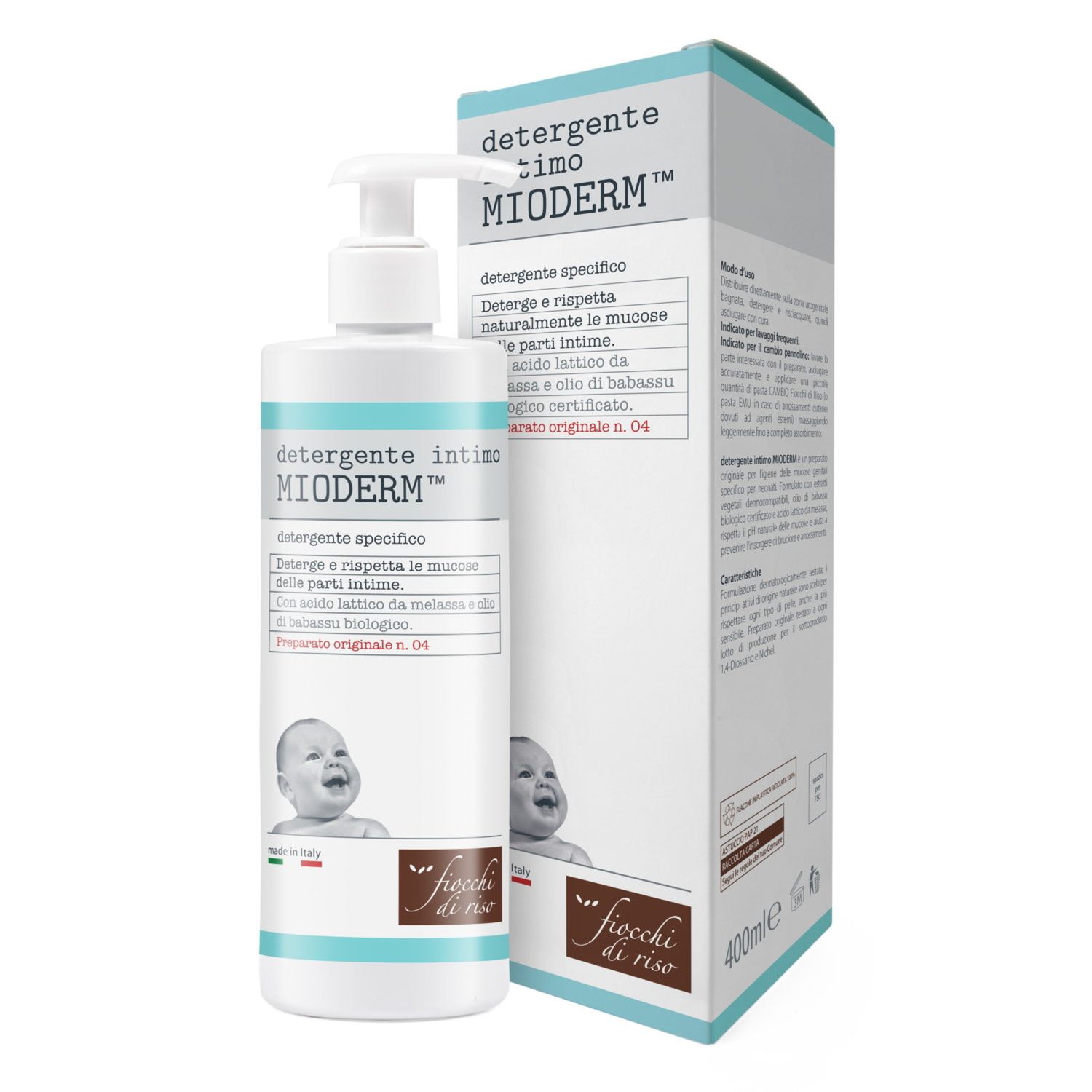 Detergente intimo mioderm 400 ml - chicco - Fiocchi di Riso