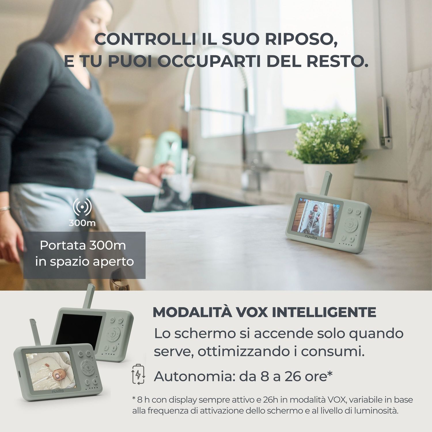 Video baby monitor videovoice 3.2" - nuvita - Nuvita