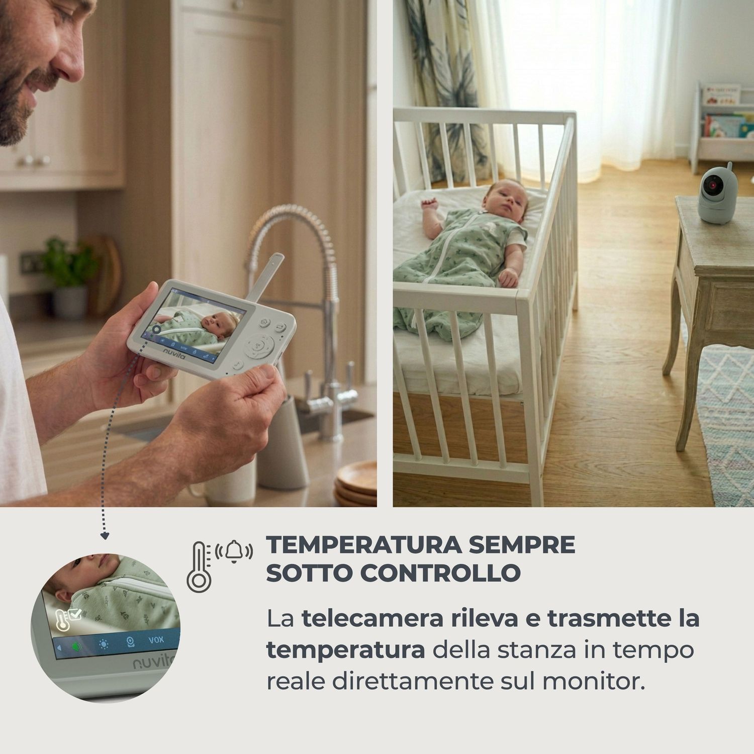 Video baby monitor videovoice 3.2" - nuvita - Nuvita