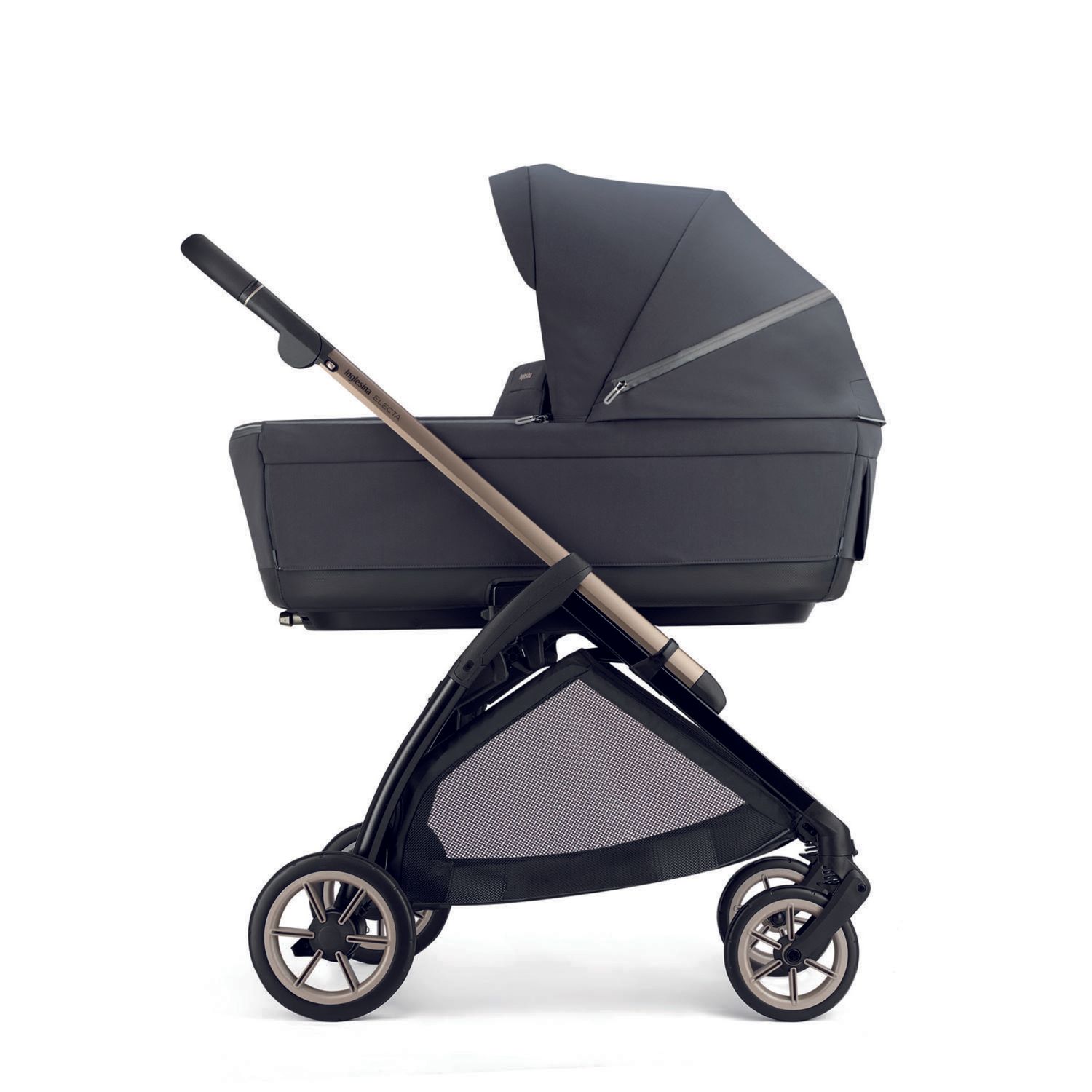Electa system quattro - garage grey con telaio bronze e seggiolino auto darwin infant recline evo - inglesina - Inglesina