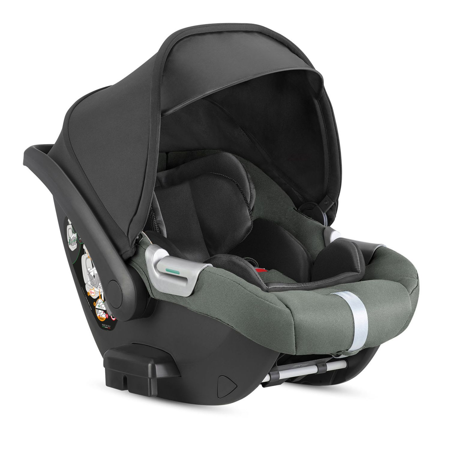 Aptica xt system quattro - taiga green con telaio black e seggiolino auto darwin infant - inglesina - Inglesina