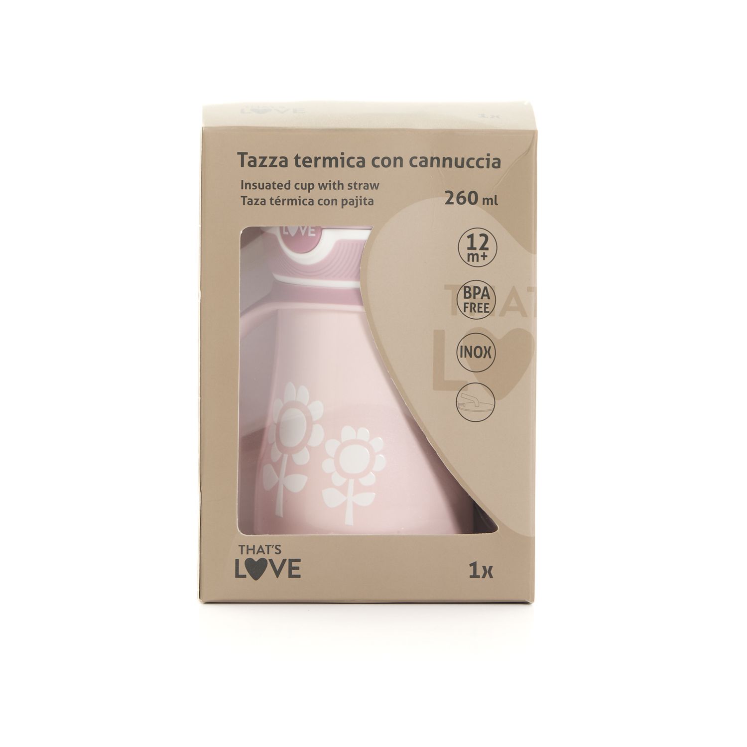 Tazza inox flower 15m+260ml - that's love - That's Love