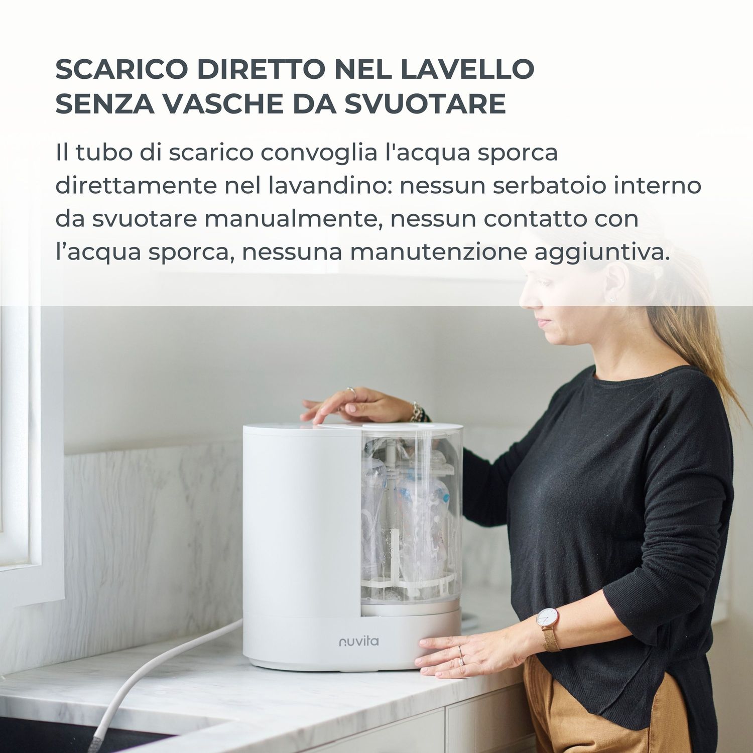 Lavabiberon 3-in-1 linda: lava, sterilizza e asciuga - 2000 - nuvita - Nuvita
