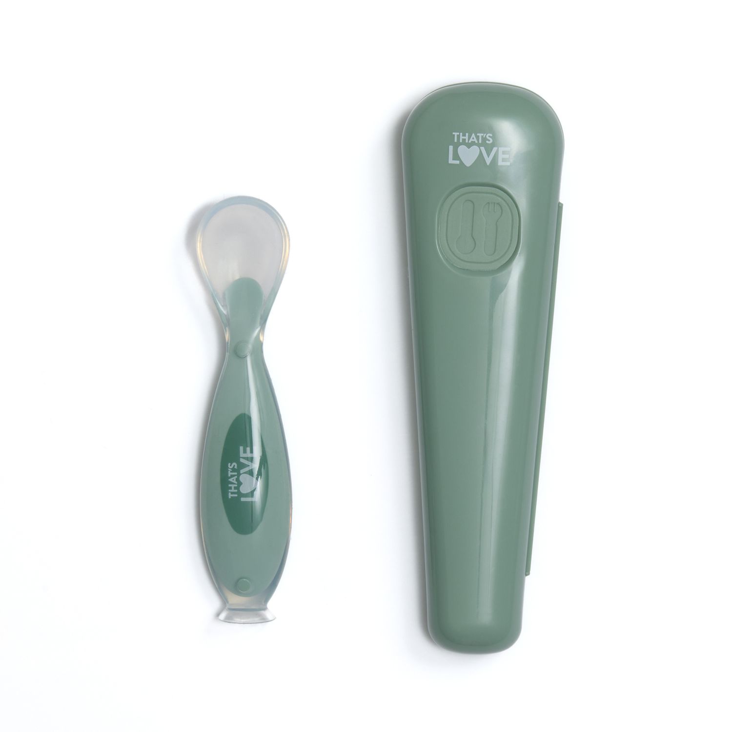 Cucchiaio 6m + silicone green con ventosa e custodia - that's love - That's Love
