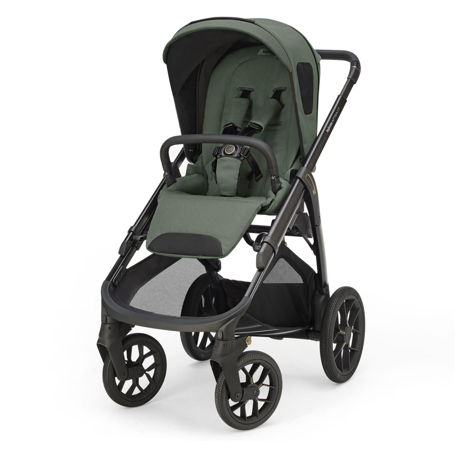 Aptica xt system quattro - taiga green con telaio black e seggiolino auto darwin infant recline evo - inglesina - Inglesina