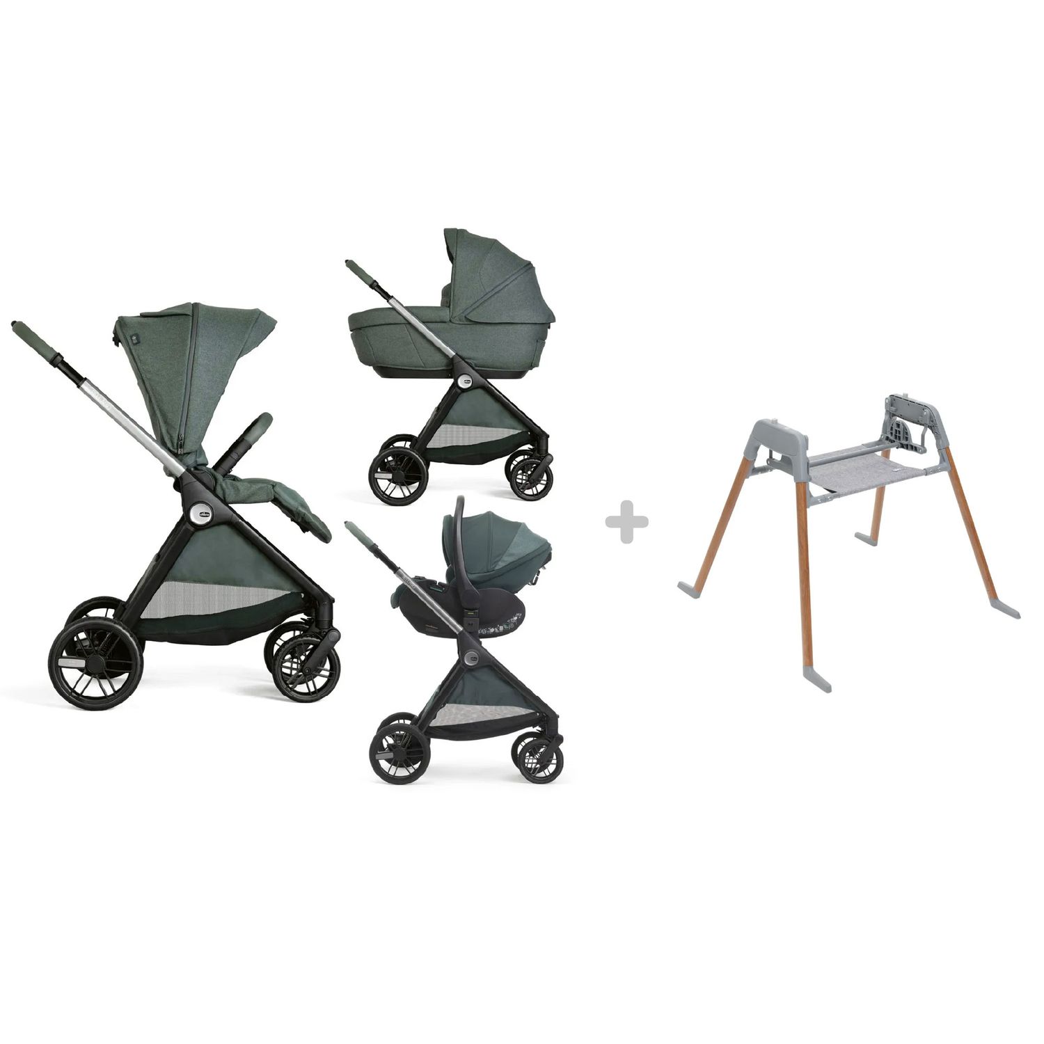 Chicco - trio bellagio 2 gc first seat  rec fir tree + lullaglide stand - 