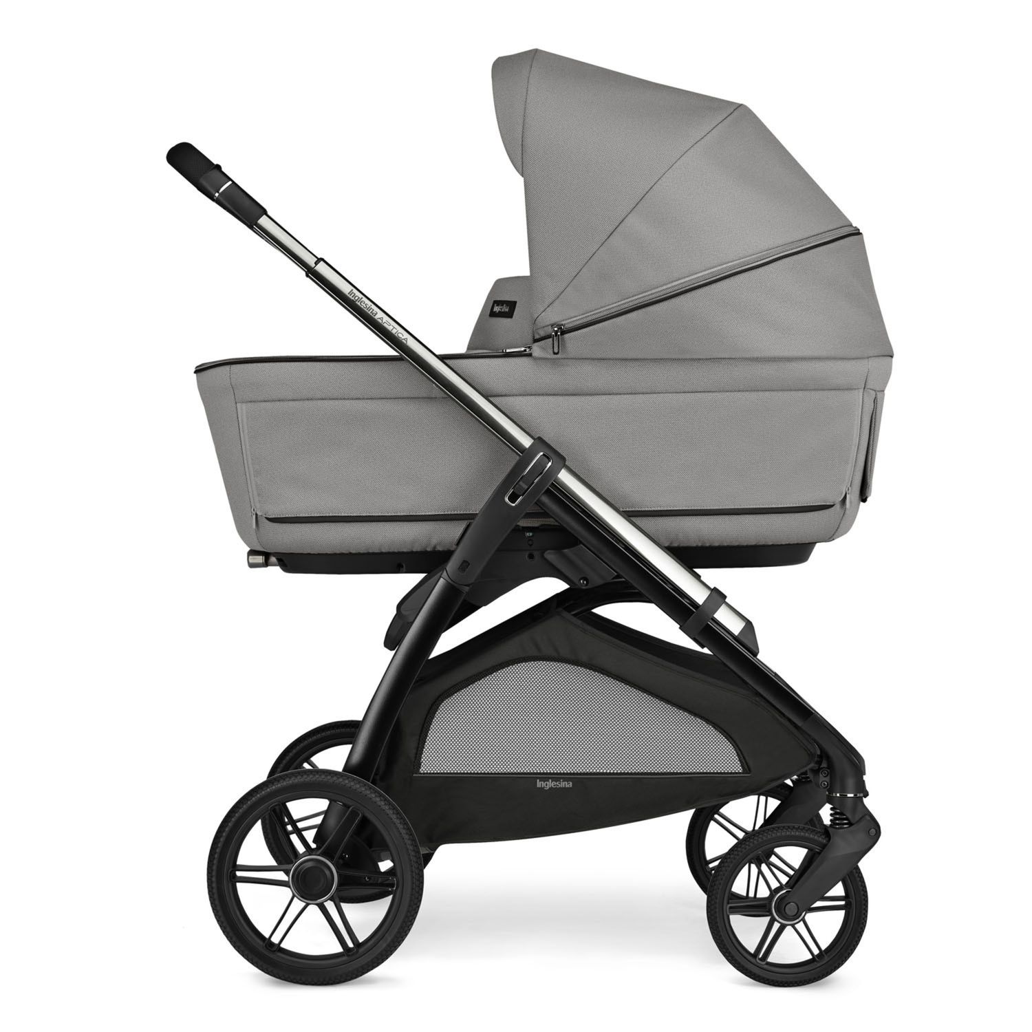 Sistema modulare aptica system quattro - platinum grey con telaio litio e seggiolino auto darwin infant recline - inglesina - Inglesina