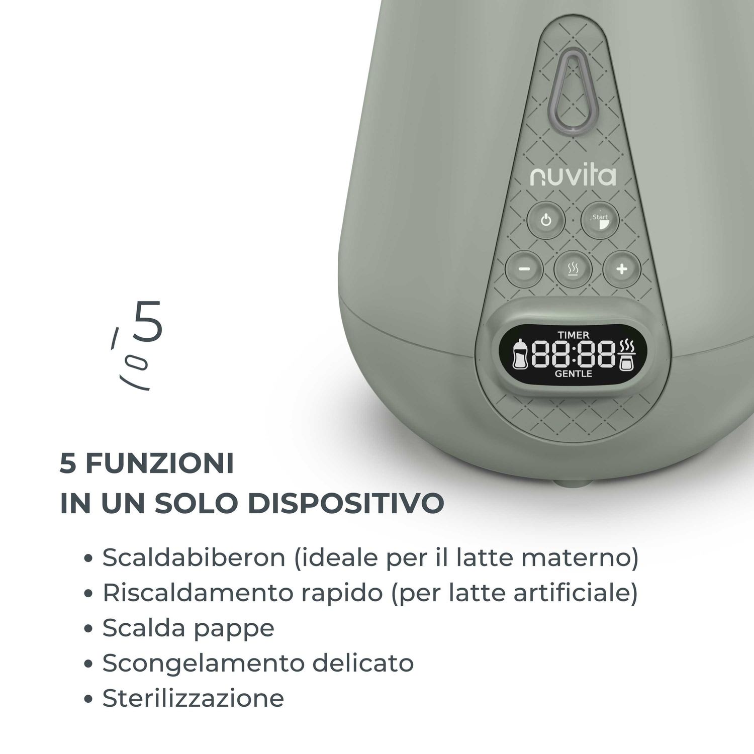 Scaldabiberon e sterilizzatore ultraveloce - 1170 - nuvita - Nuvita