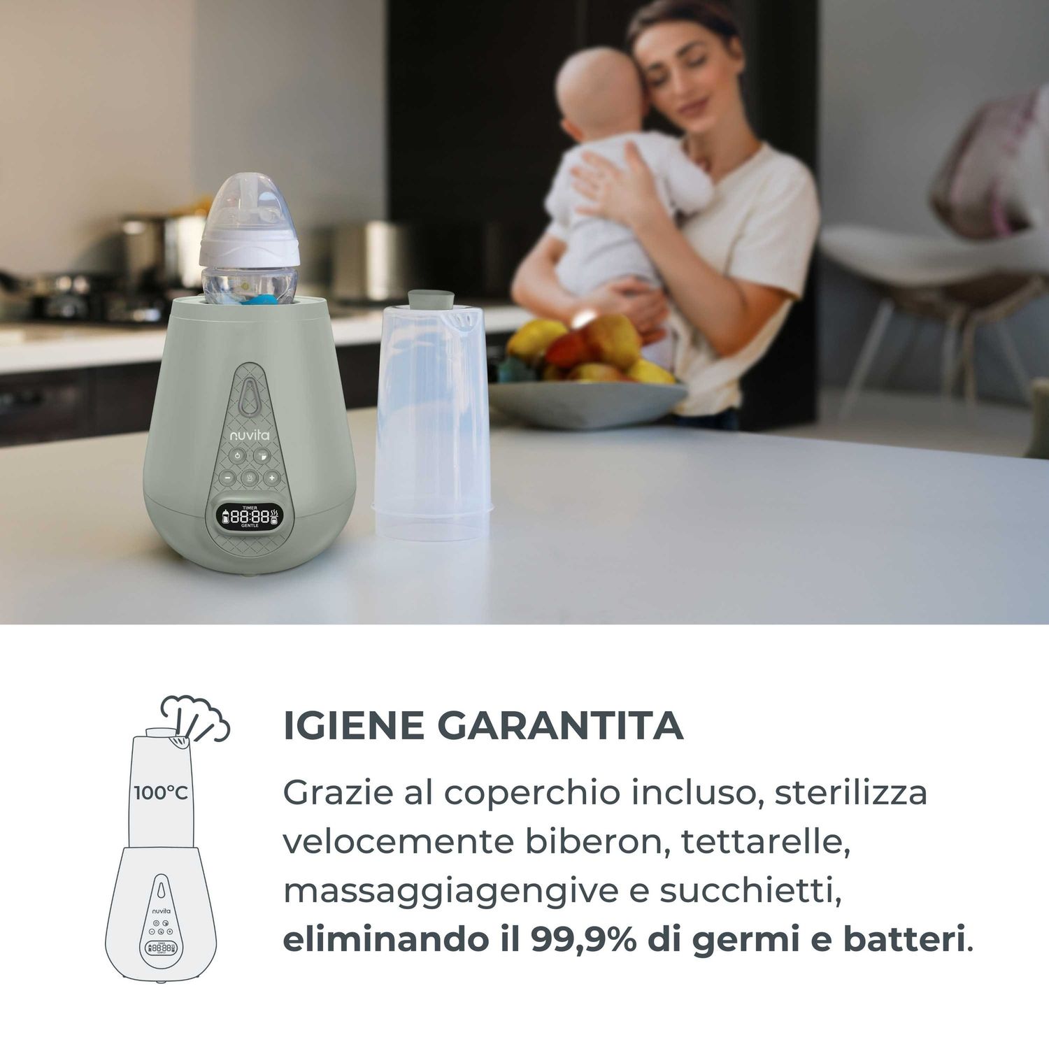 Scaldabiberon e sterilizzatore ultraveloce - 1170 - nuvita - Nuvita