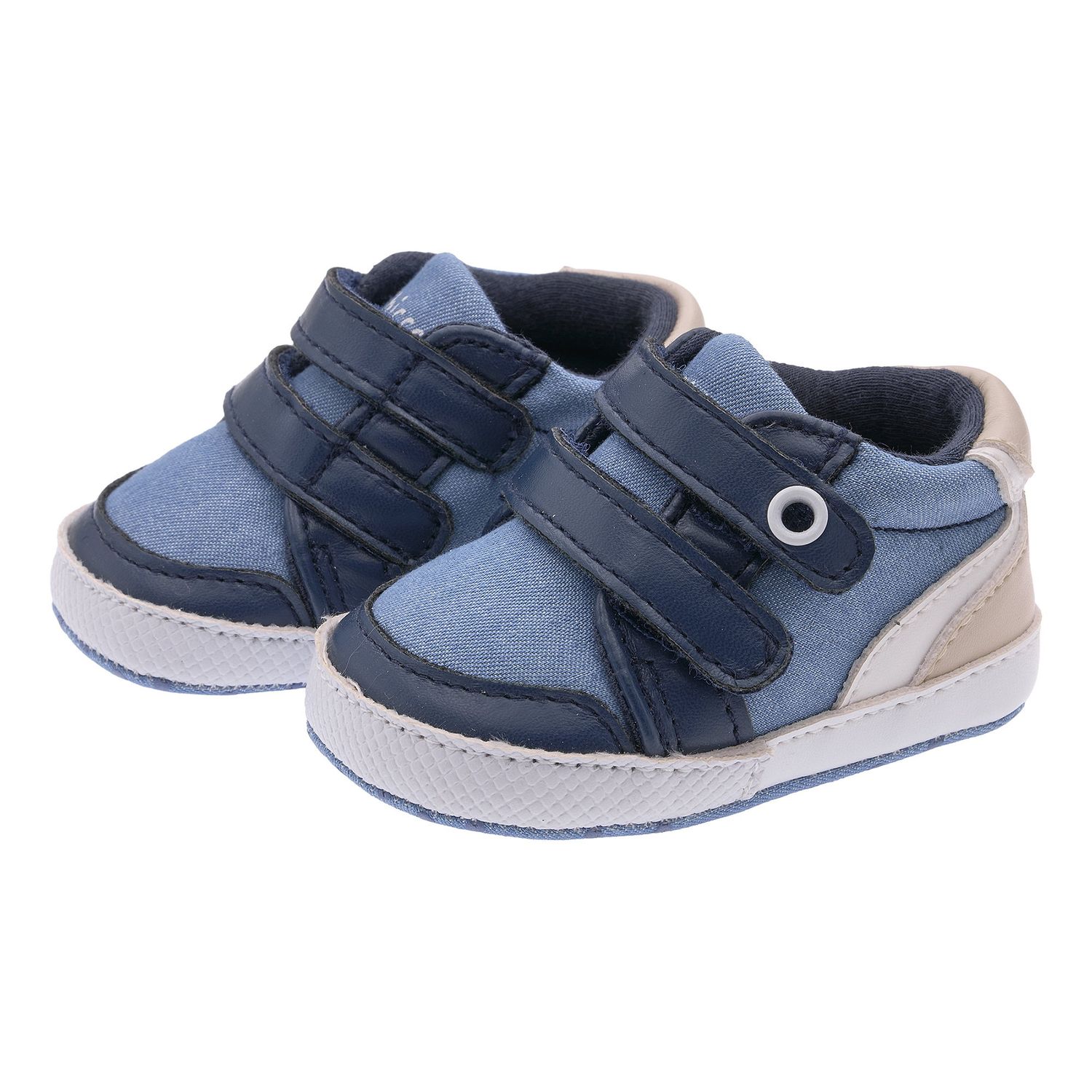 Sneakers bambino ortagnan blu/beige con doppio strappo | chicco - Chicco