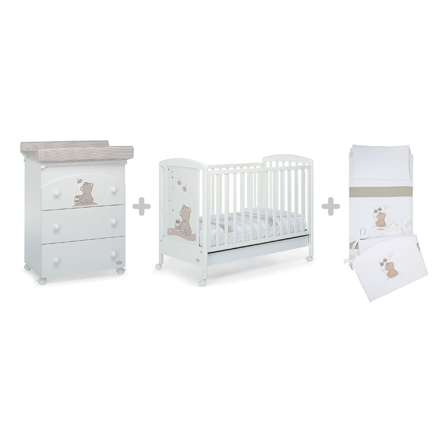 Bundle foppapedretti cameretta golosone - lettino + bagnetto + piumone - 