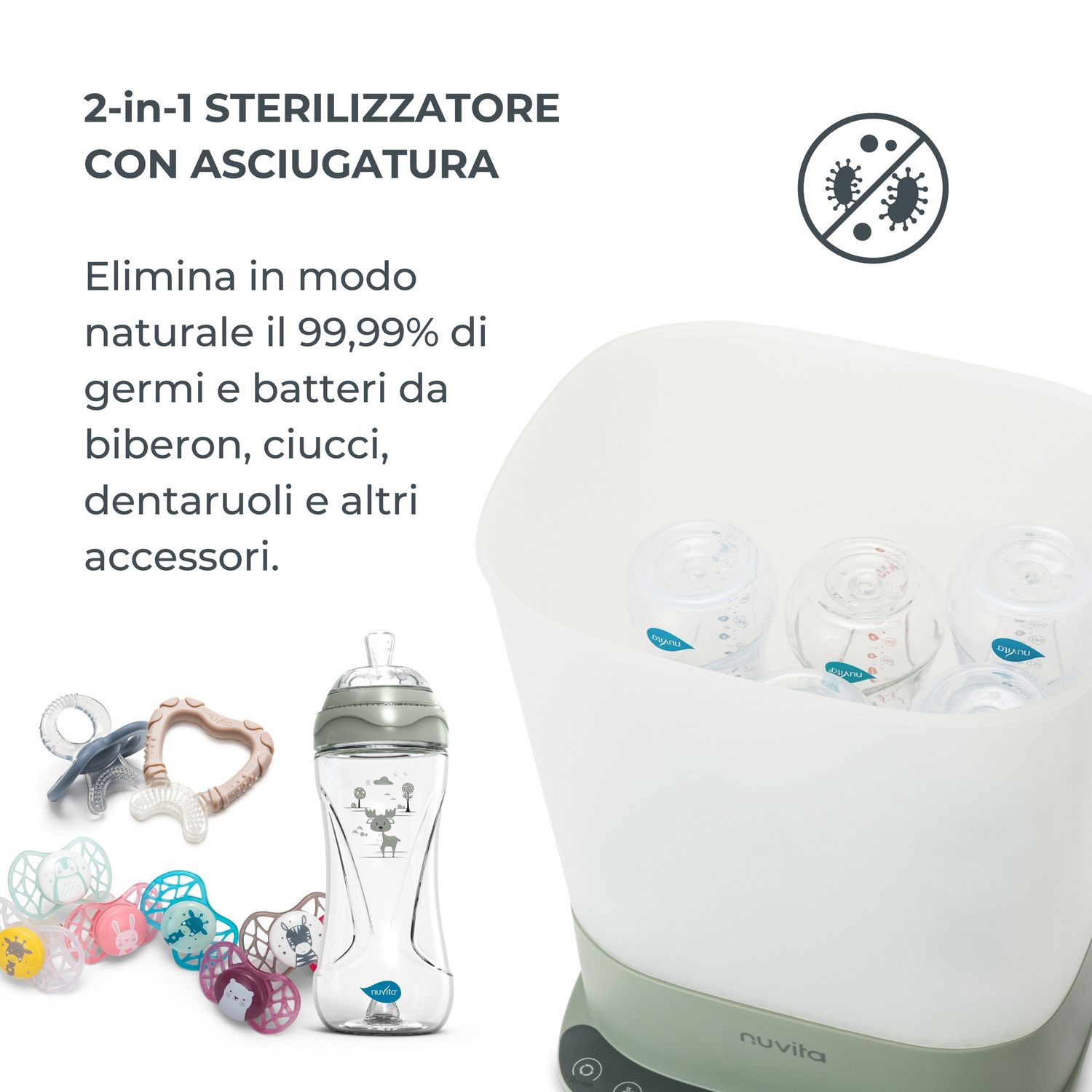 Sterilizzatore con asciugatura steridry 2-in-1  1088 - nuvita - Nuvita