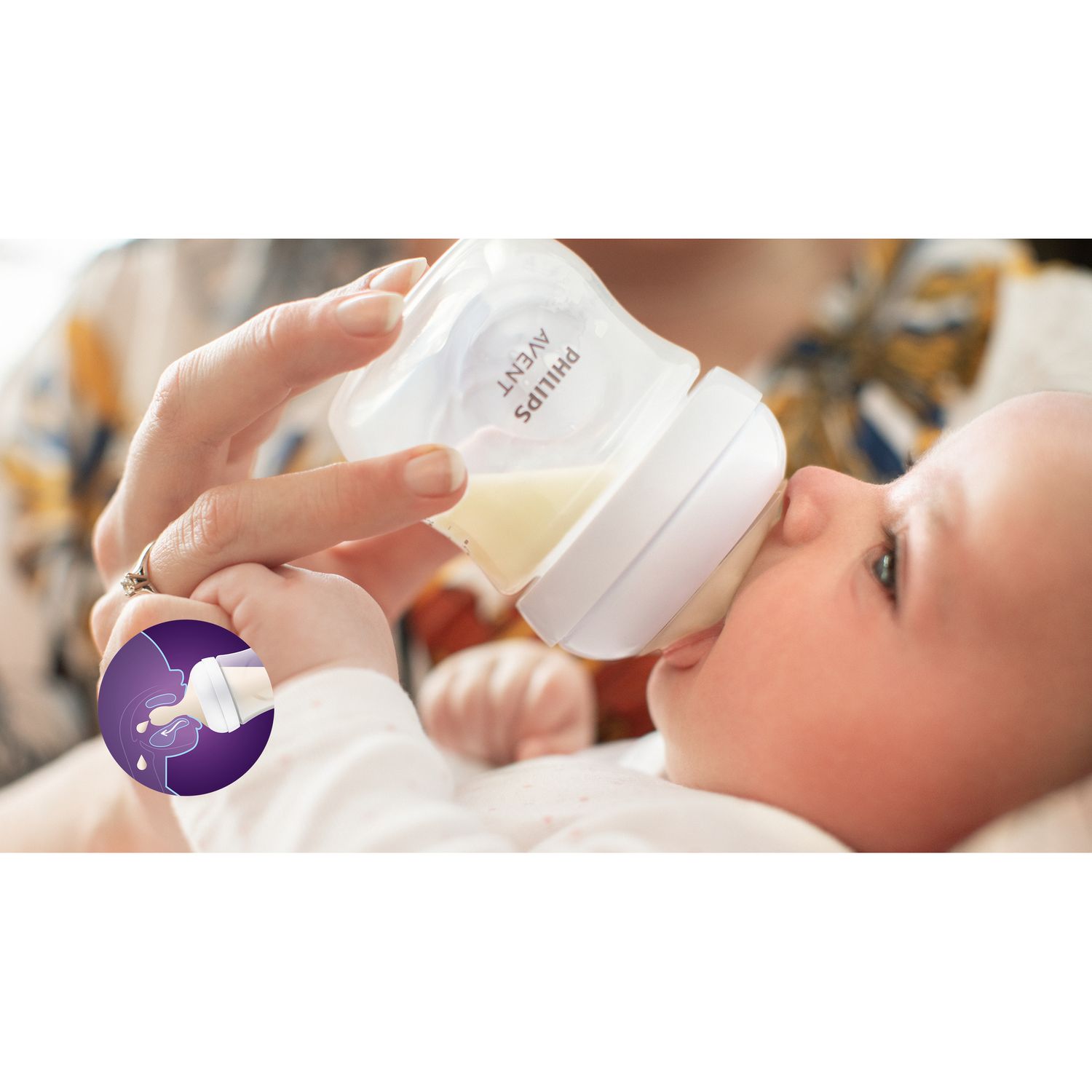 Biberon natural response set 2 biberon in vetro 240ml tettarella a flusso medio 1m+ 3-6 mesi - philips avent - Avent