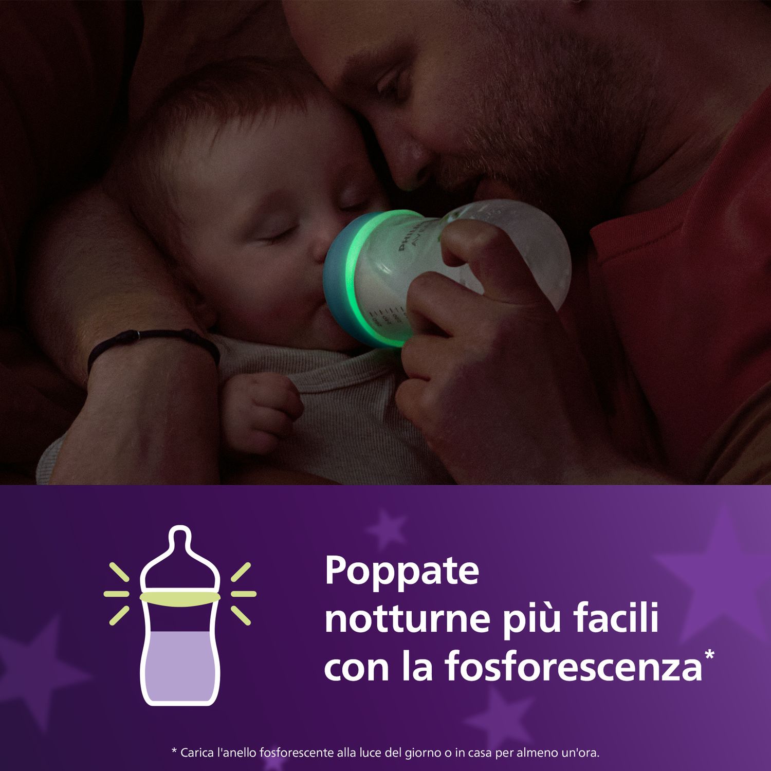 Biberon natural response notte set regalo bambino 1 biberon  da 260ml ciuccio ultra soft - philips avent - Avent