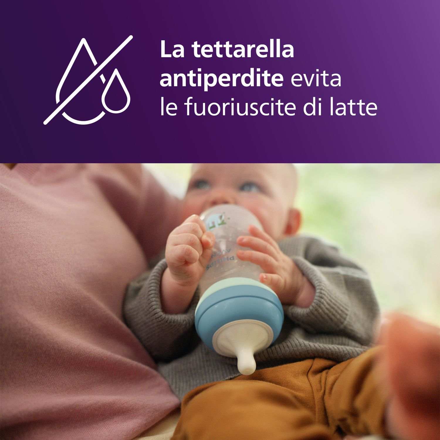 Biberon natural response notte 260 ml tettarella a flusso medio 3-6 mesi - philips avent - Avent