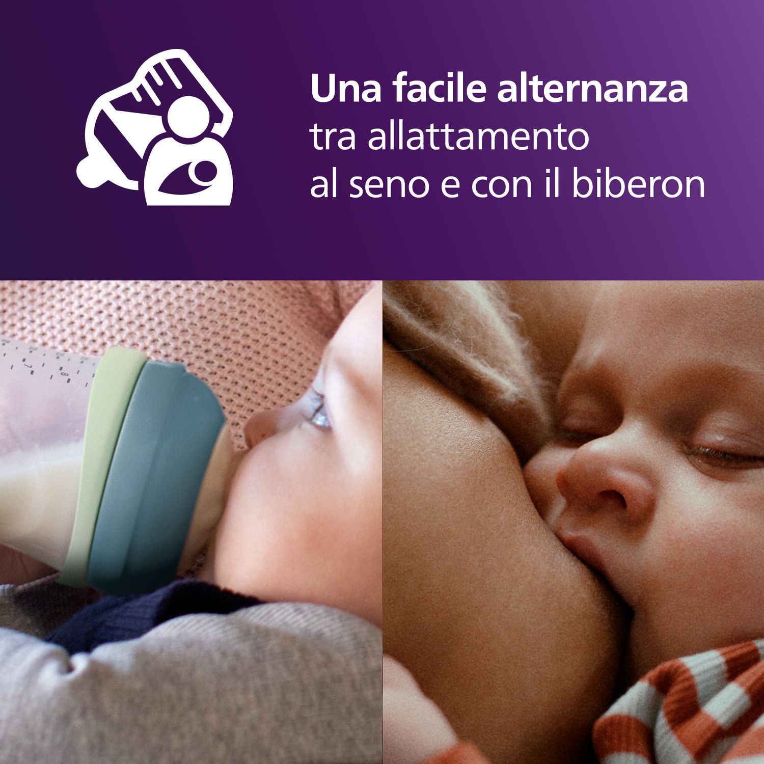 Biberon natural response notte 260 ml tettarella a flusso medio 3-6 mesi - philips avent - Avent