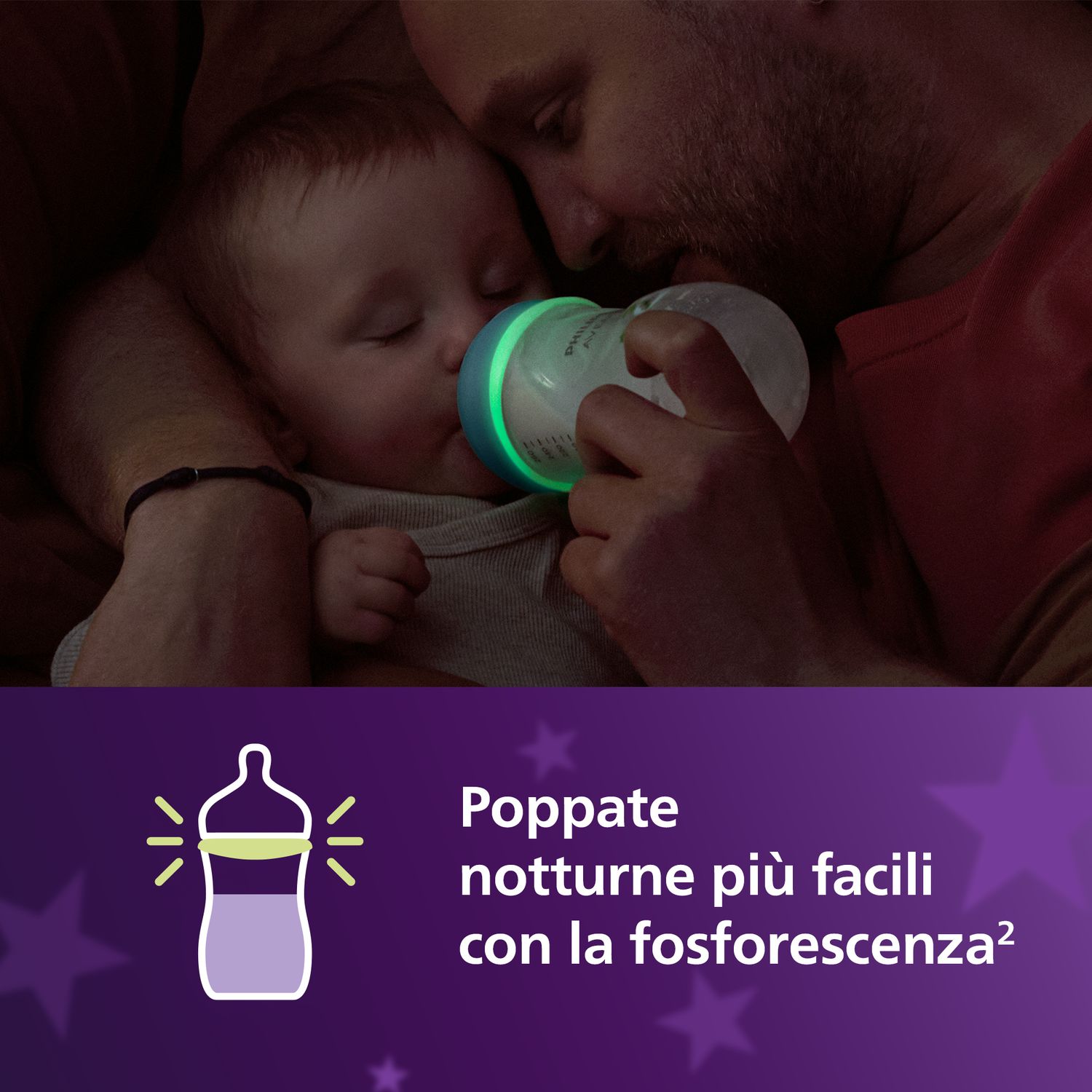 Biberon natural response notte 260 ml tettarella a flusso medio 3-6 mesi - philips avent - Avent