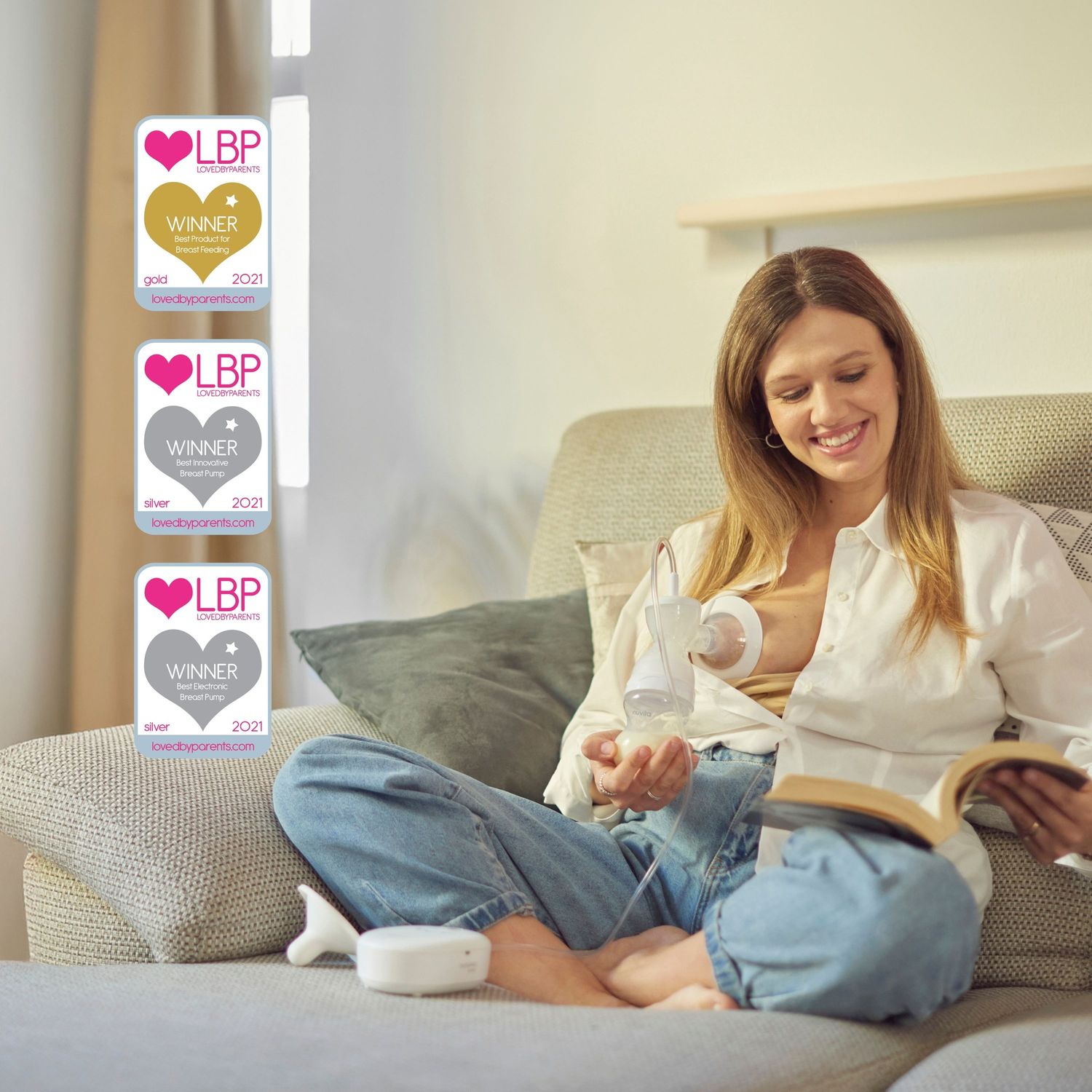 Tiralatte elettrico singolo a 3 fasi con coppe intercambiabili materno smart - 1287x - nuvita - Nuvita