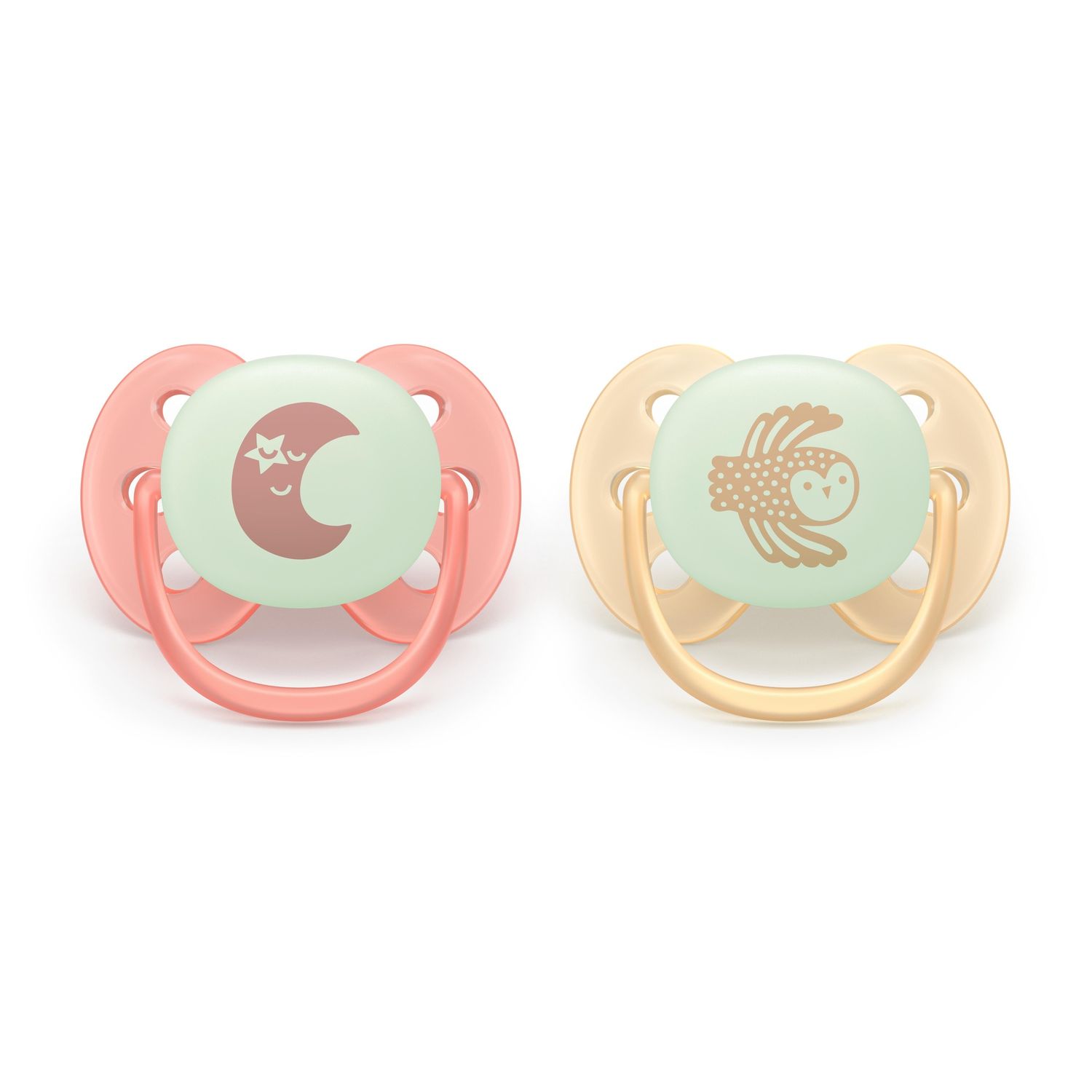 Succhietto ultra soft notte 0-6m cappuccio fluorescente no bpa per pelli sensibili - philips avent - Avent