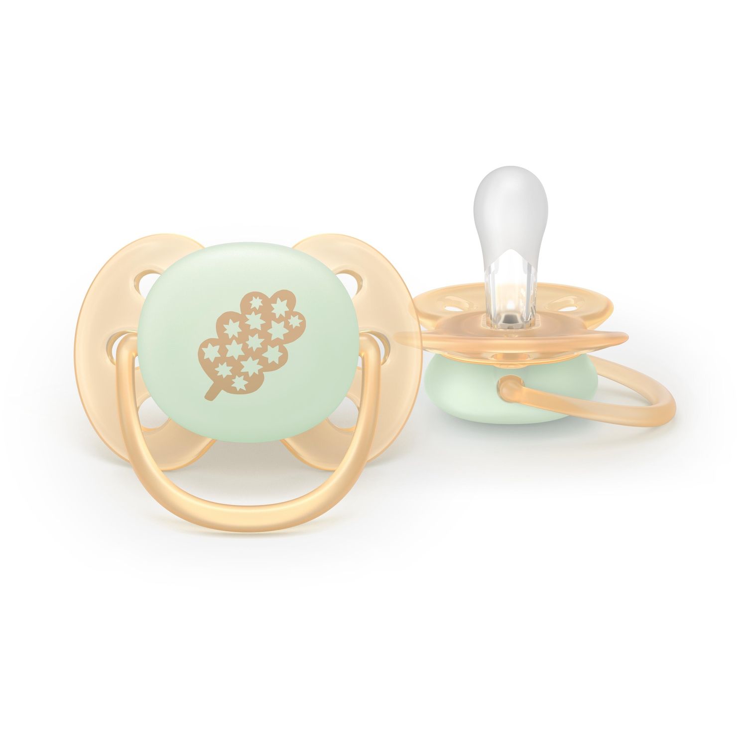 Succhietto ultra soft notte 0-6m cappuccio fluorescente no bpa per pelli sensibili - philips avent - Avent