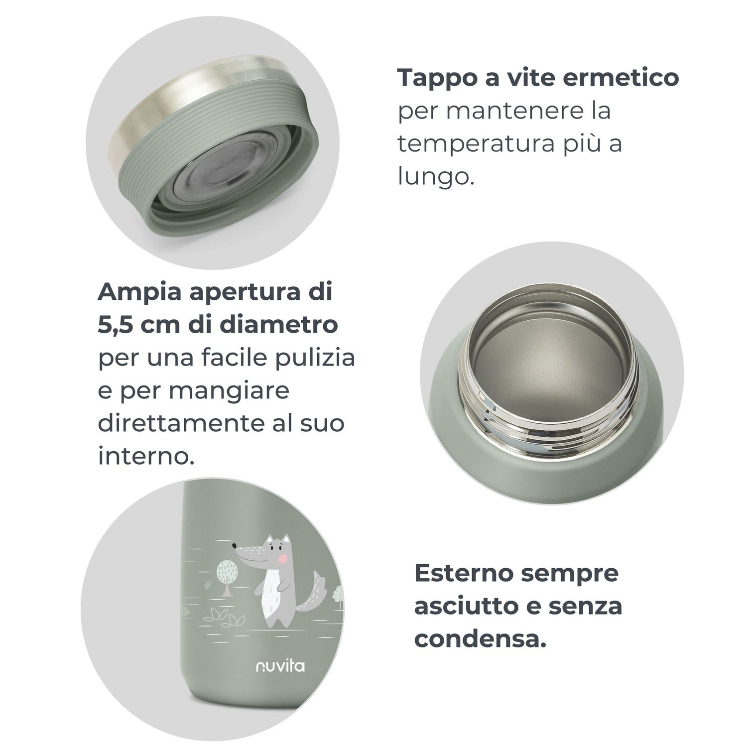 Contenitore termico per alimenti in acciaio inox da 500ml - 4472 / english rose - nuvita - Nuvita