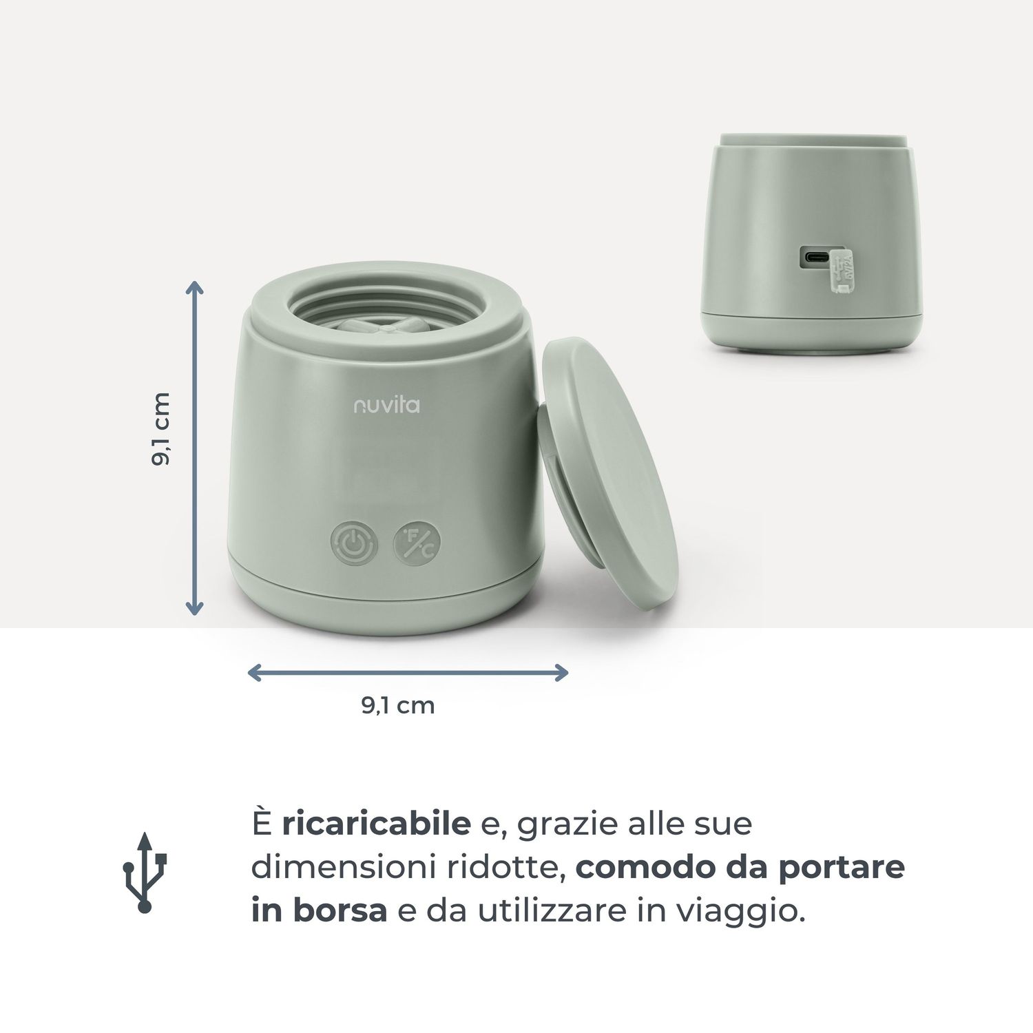 Scaldabiberon portatile mix70 universale con funzione di mescolamento - 1164 - nuvita - Nuvita