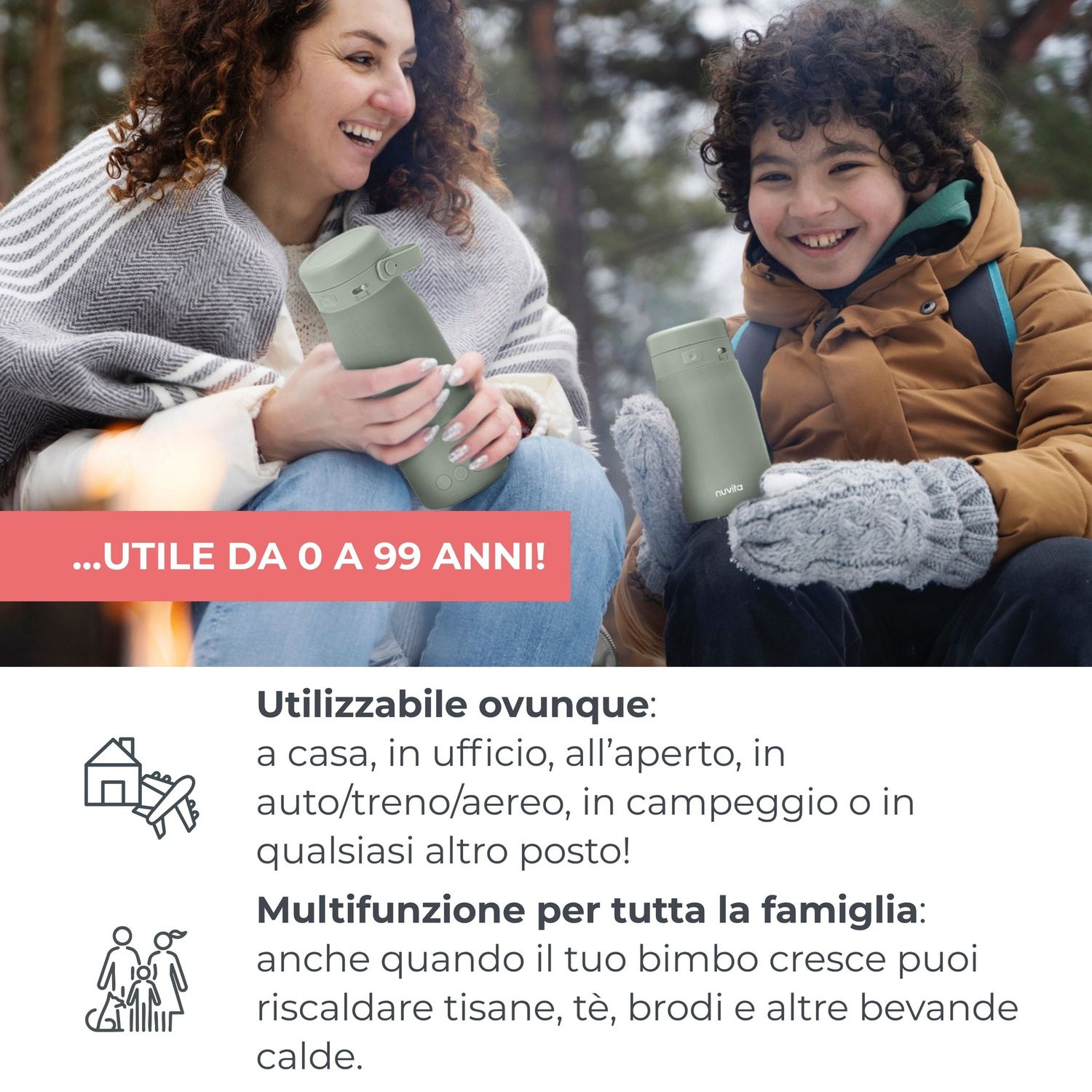 Bollitore e scalda latte portatile hot'n'go - 1190 - nuvita - Nuvita