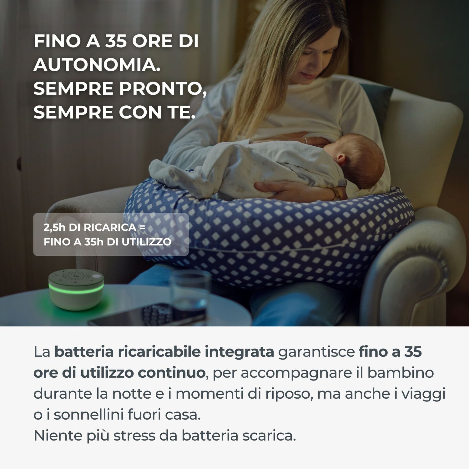 Diffusore di rumore bianco e luci notturne easy dream - 6620 - nuvita - Nuvita