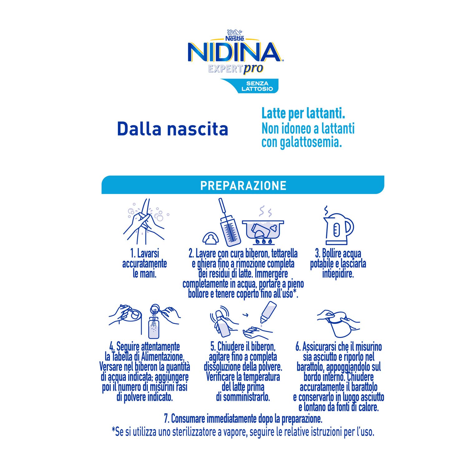Nidina expertpro senza lattosio latte per lattanti in polvere, latta 400g - nestle' - Nestle'