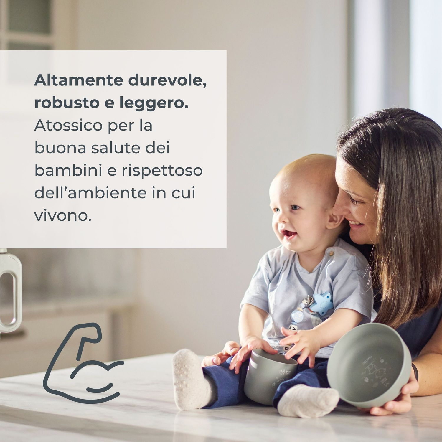 Set pappa in bioplastica - 8465 / sage green - nuvita - Nuvita