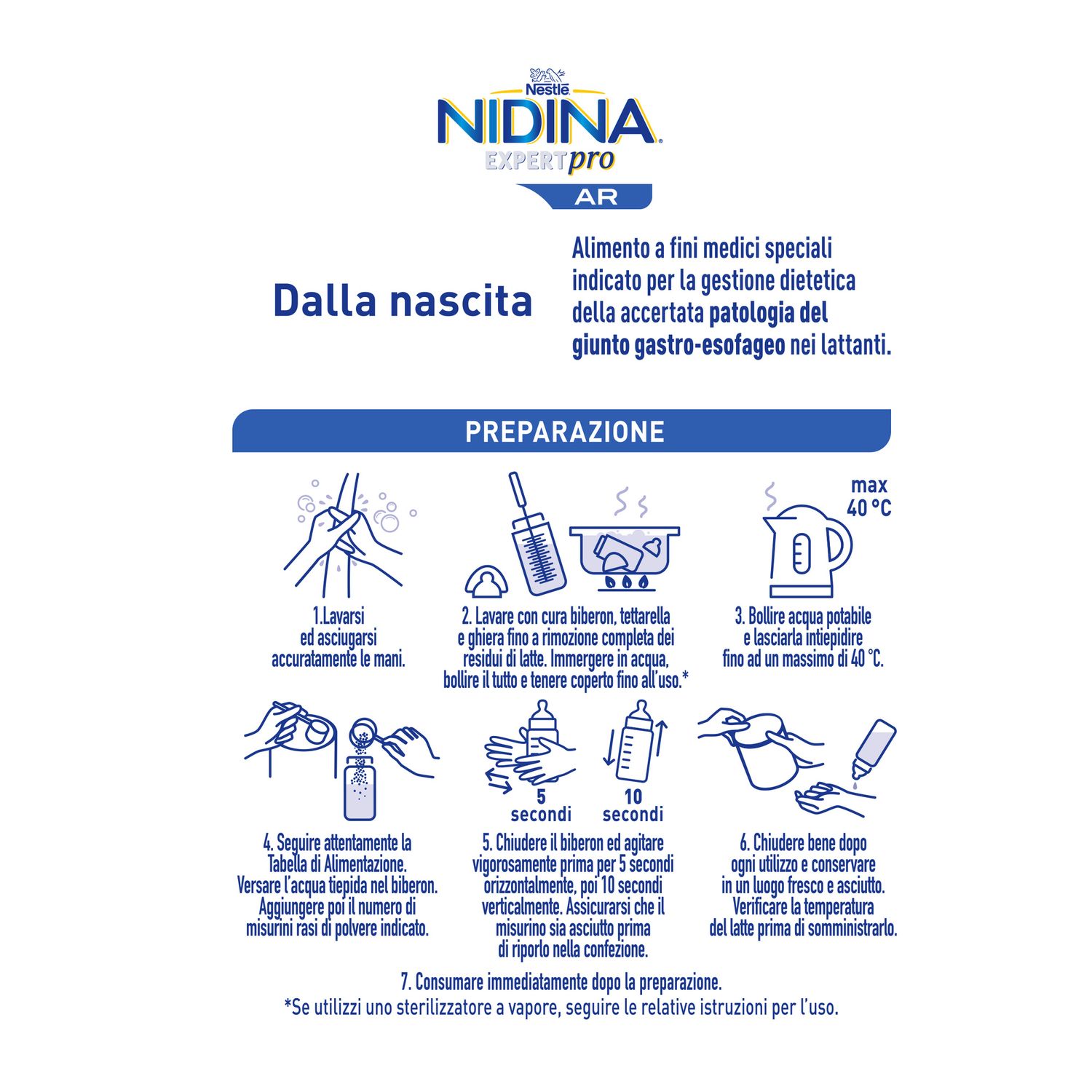 Nidina expertpro ar alimento a fini medici speciali in polvere, latta 800g - nestle' - Nestle'