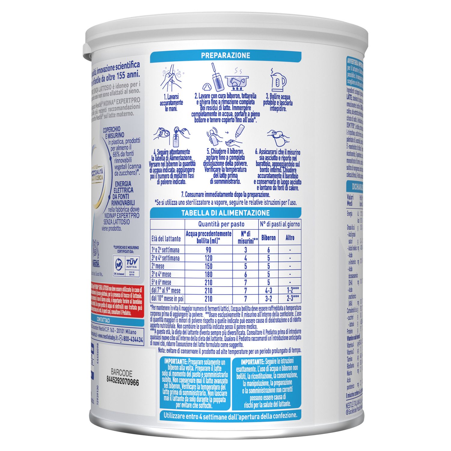 Nidina expertpro senza lattosio latte per lattanti in polvere, latta 400g - nestle' - Nestle'