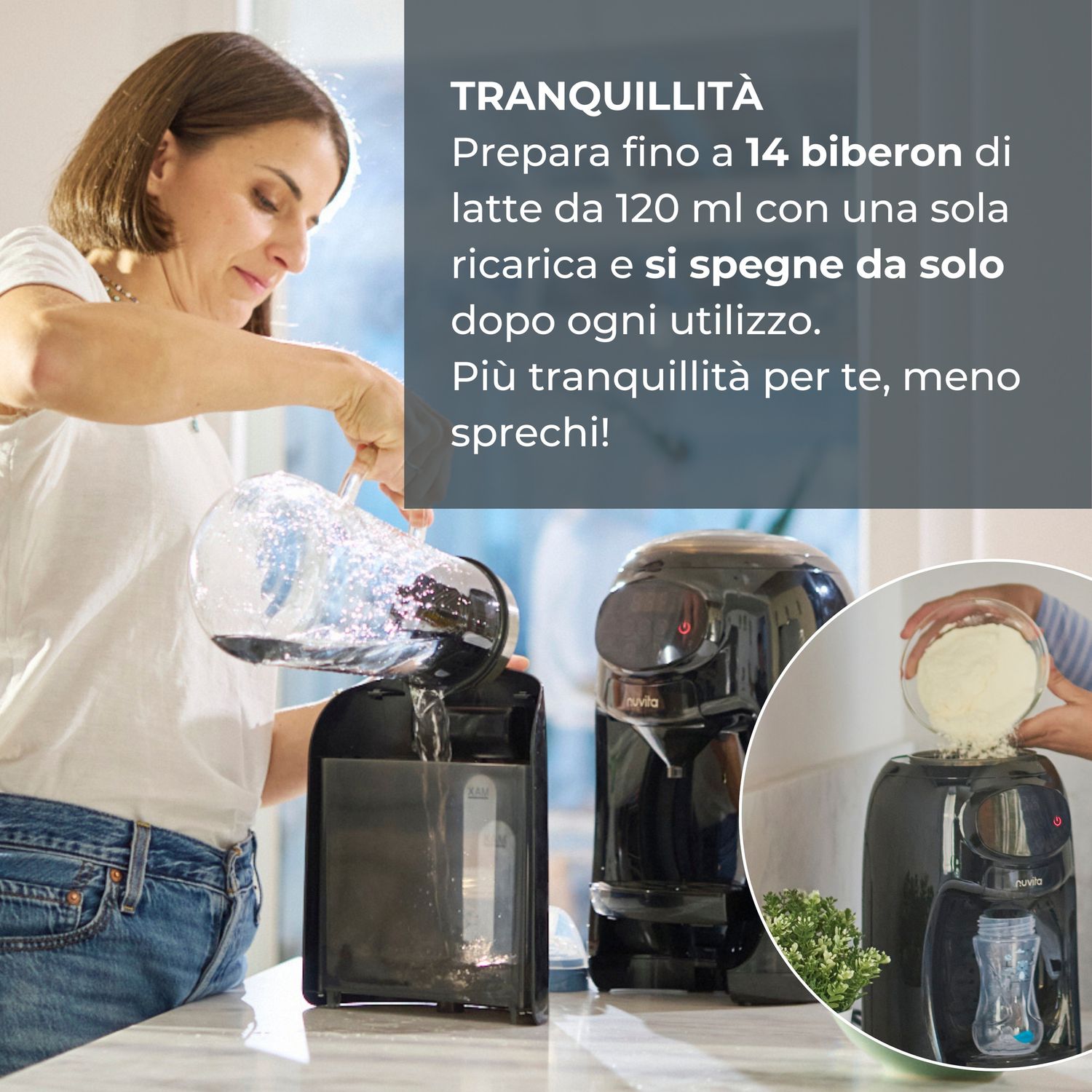 Preparatore istantaneo di biberon lattespresso -  1180 - nuvita - Nuvita