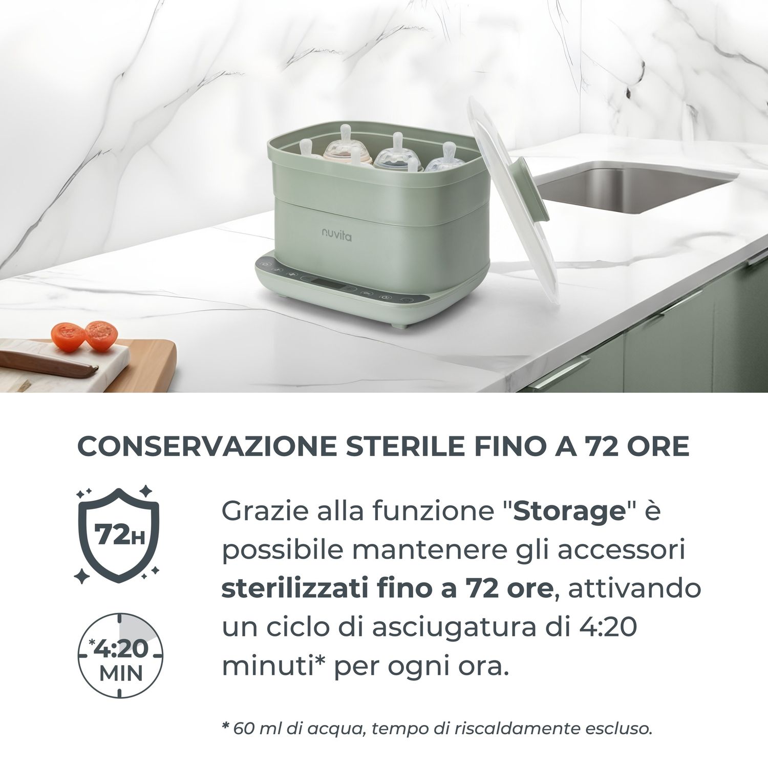 Sterilizzatore con asciugatura steridry 2-in-1  1088 - nuvita - Nuvita