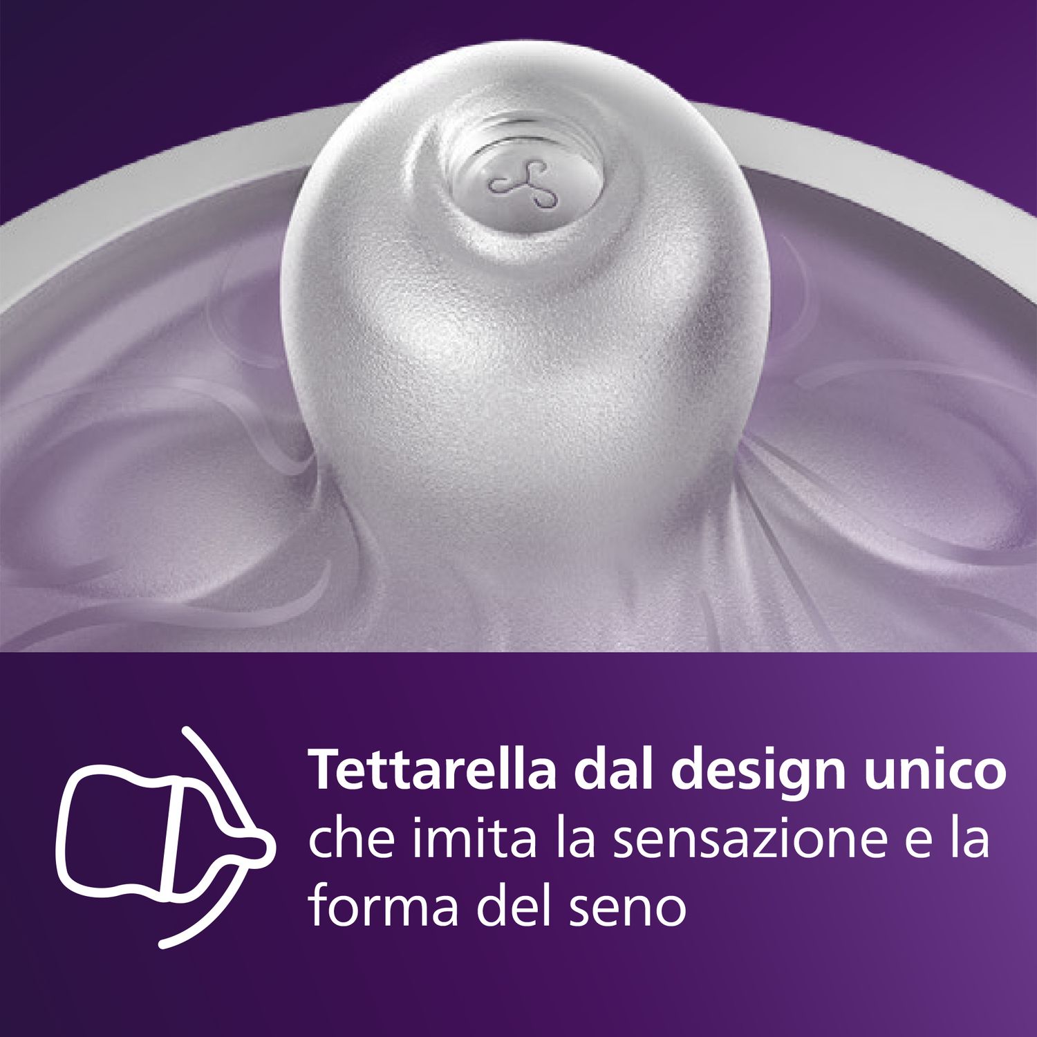 Biberon natural response  tettarella a flusso medio 260ml 3-6 mesi - philips avent - Avent