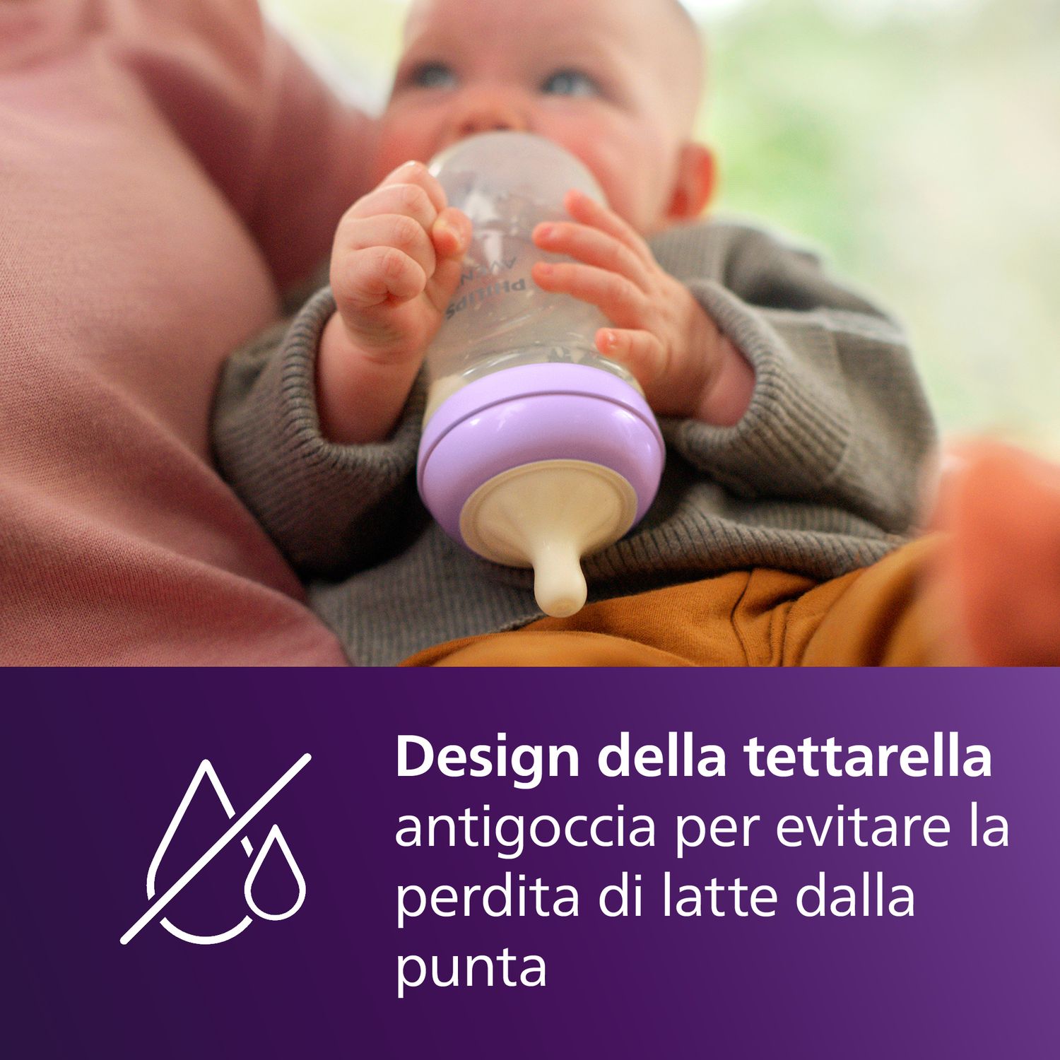 Biberon natural response  tettarella a flusso medio 260ml 3-6 mesi - philips avent - Avent