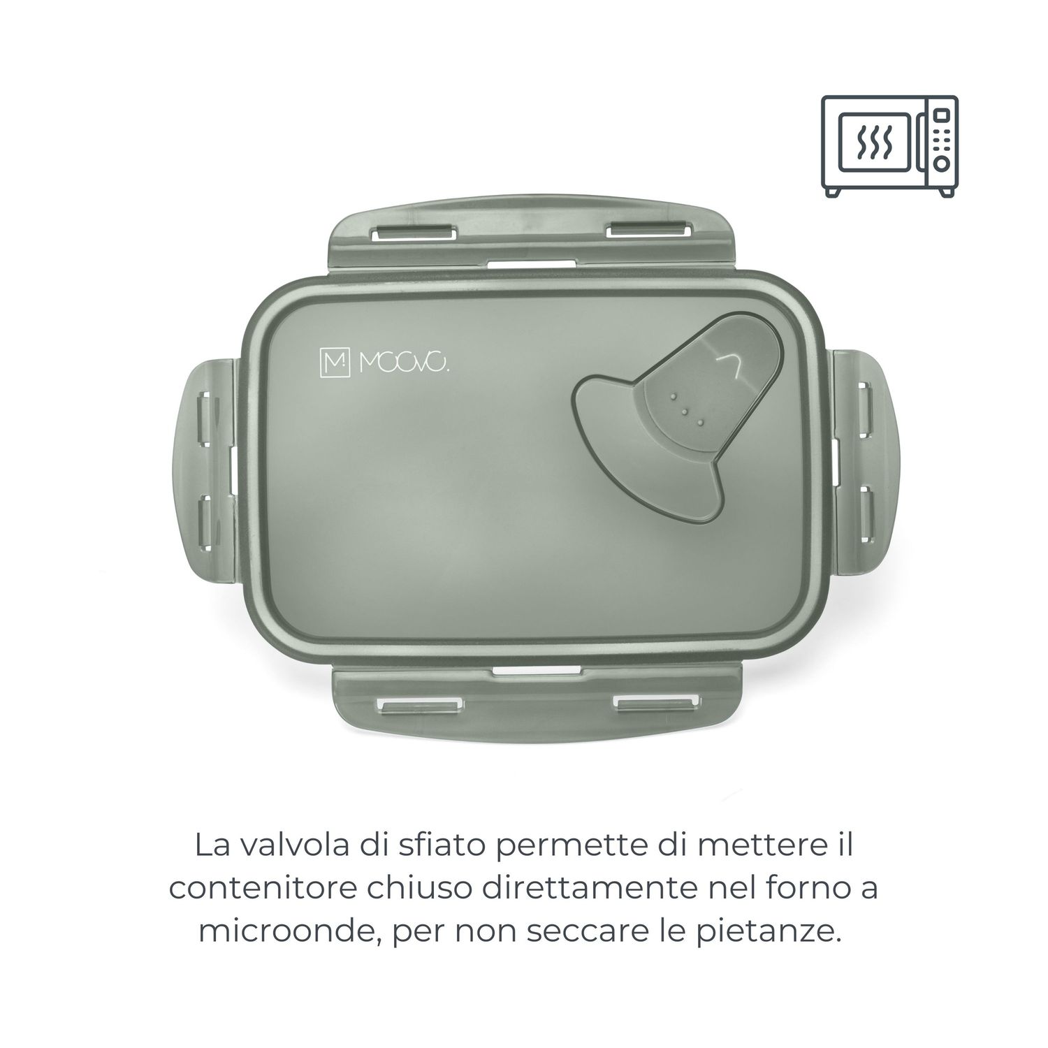 Lunch box per bambini a scomparti fissi da 1000ml - 4430 / sage green - nuvita - Nuvita
