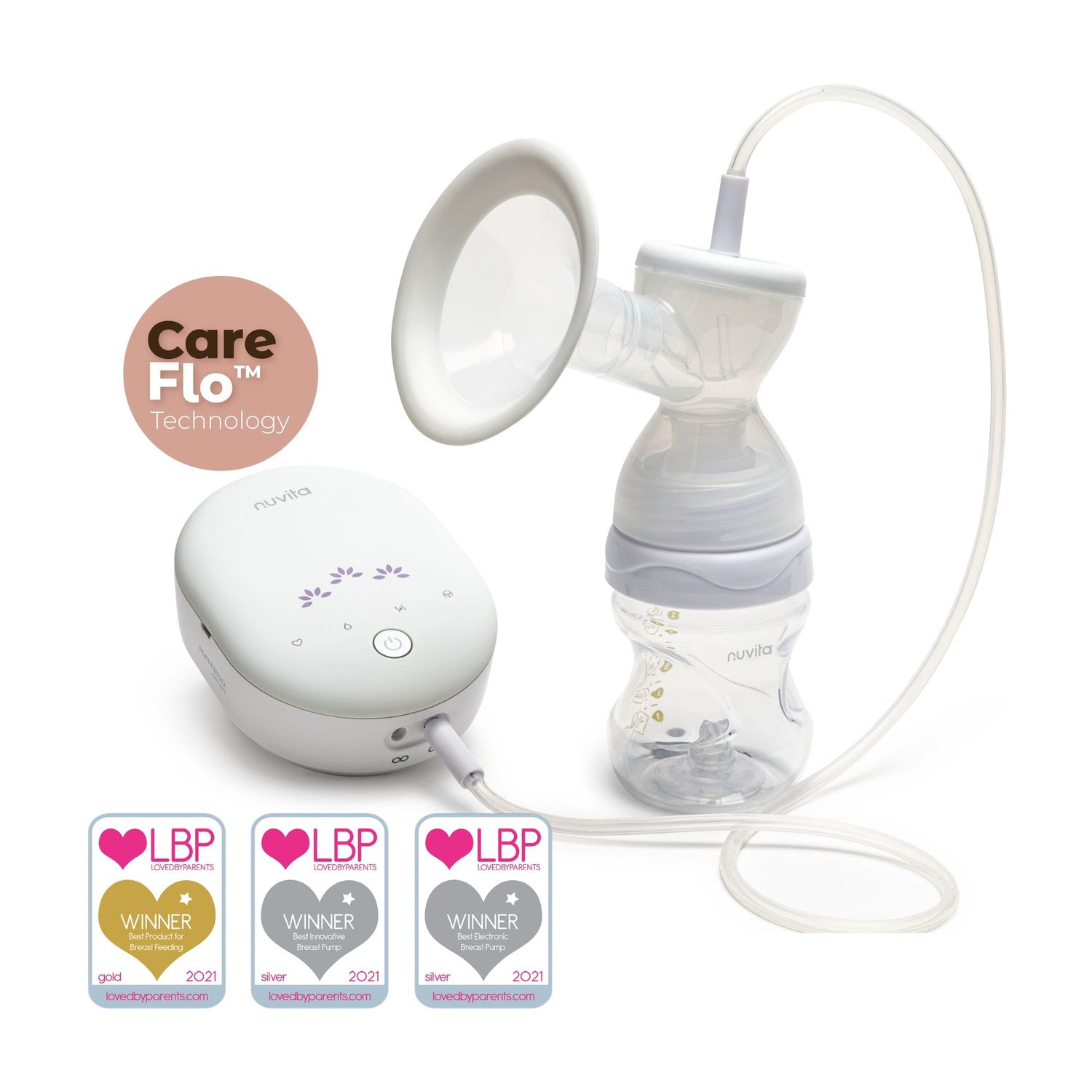 Tiralatte elettrico singolo a 3 fasi con coppe intercambiabili materno smart - 1287x - nuvita - Nuvita