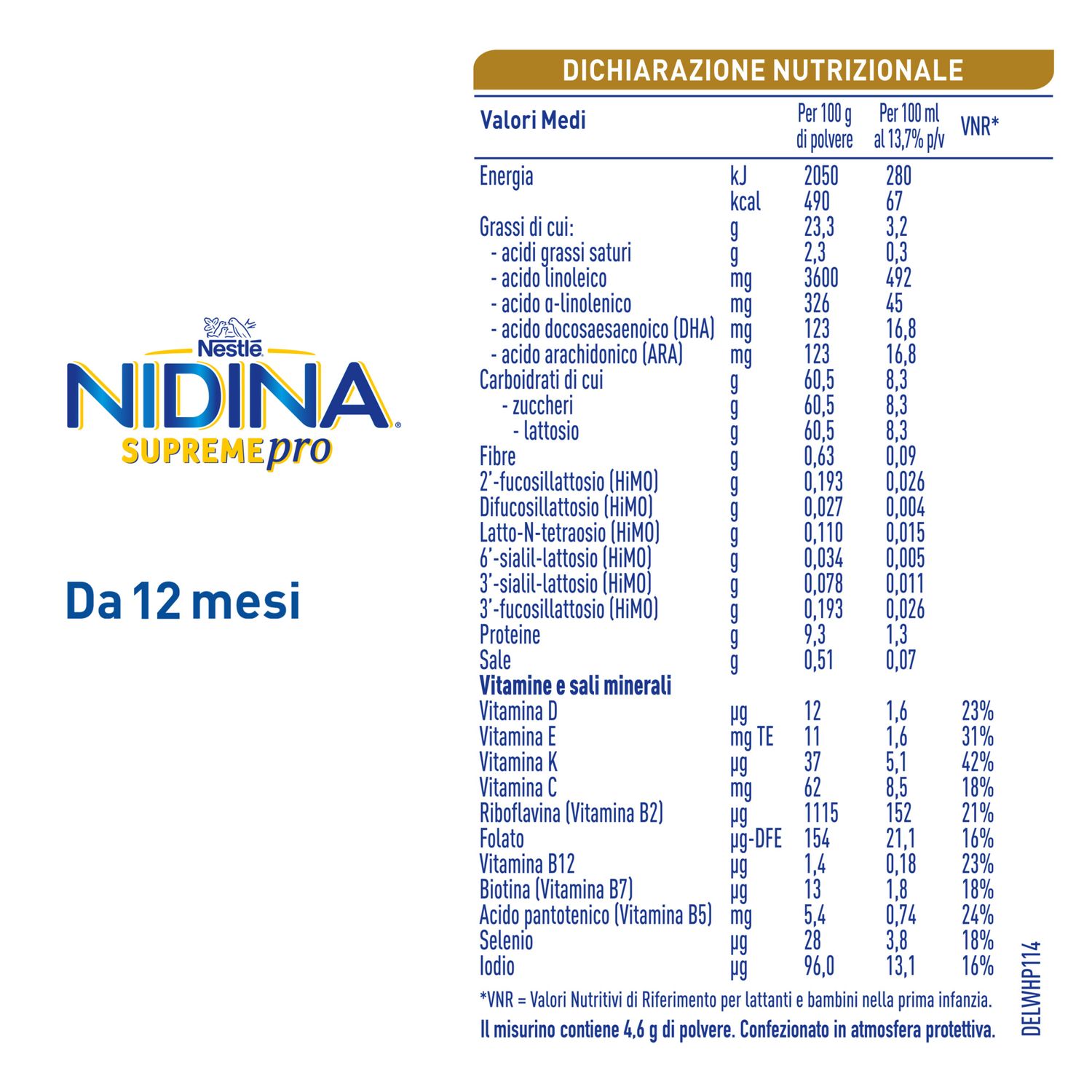 Nidina supremepro 3 latte di crescita polvere da 12 mesi, latta 800g - nestle' - Nestle'
