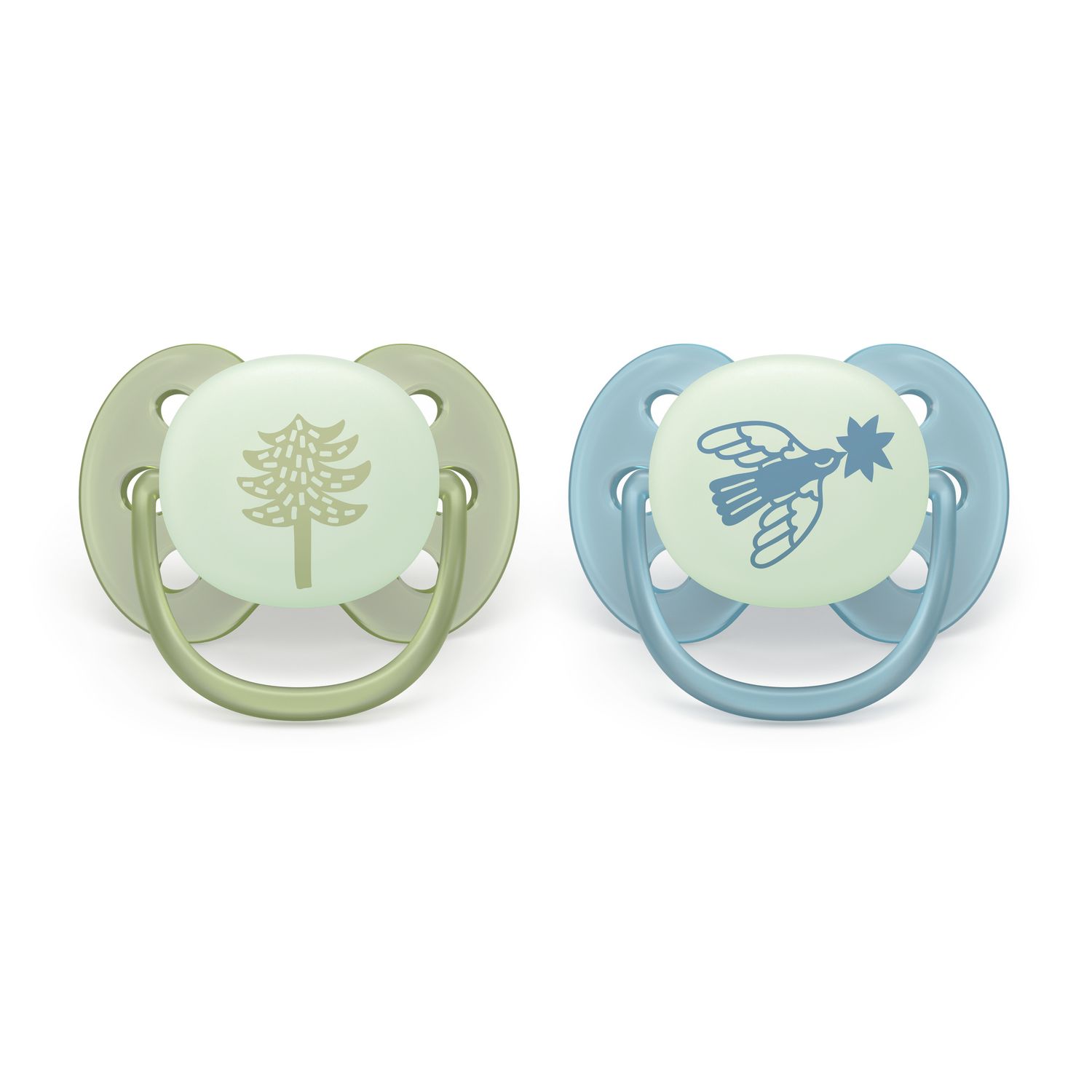 Succhietto ultra soft notte 0-6m cappuccio fluorescente no bpa per pelli sensibili - philips avent - Avent