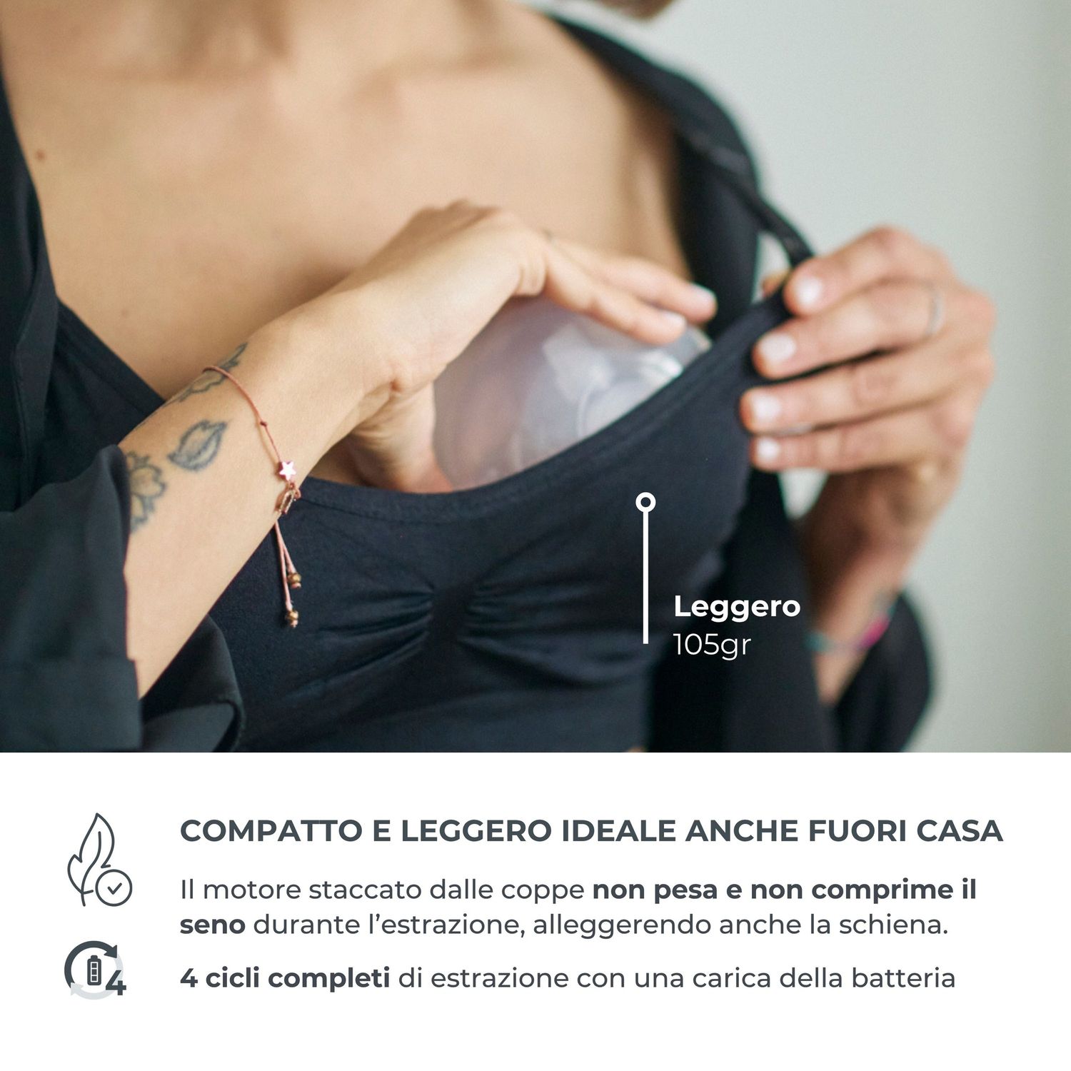 Kit per trasformare il tiralatte materno smart wear singolo in doppio - 1287kdw - nuvita - Nuvita