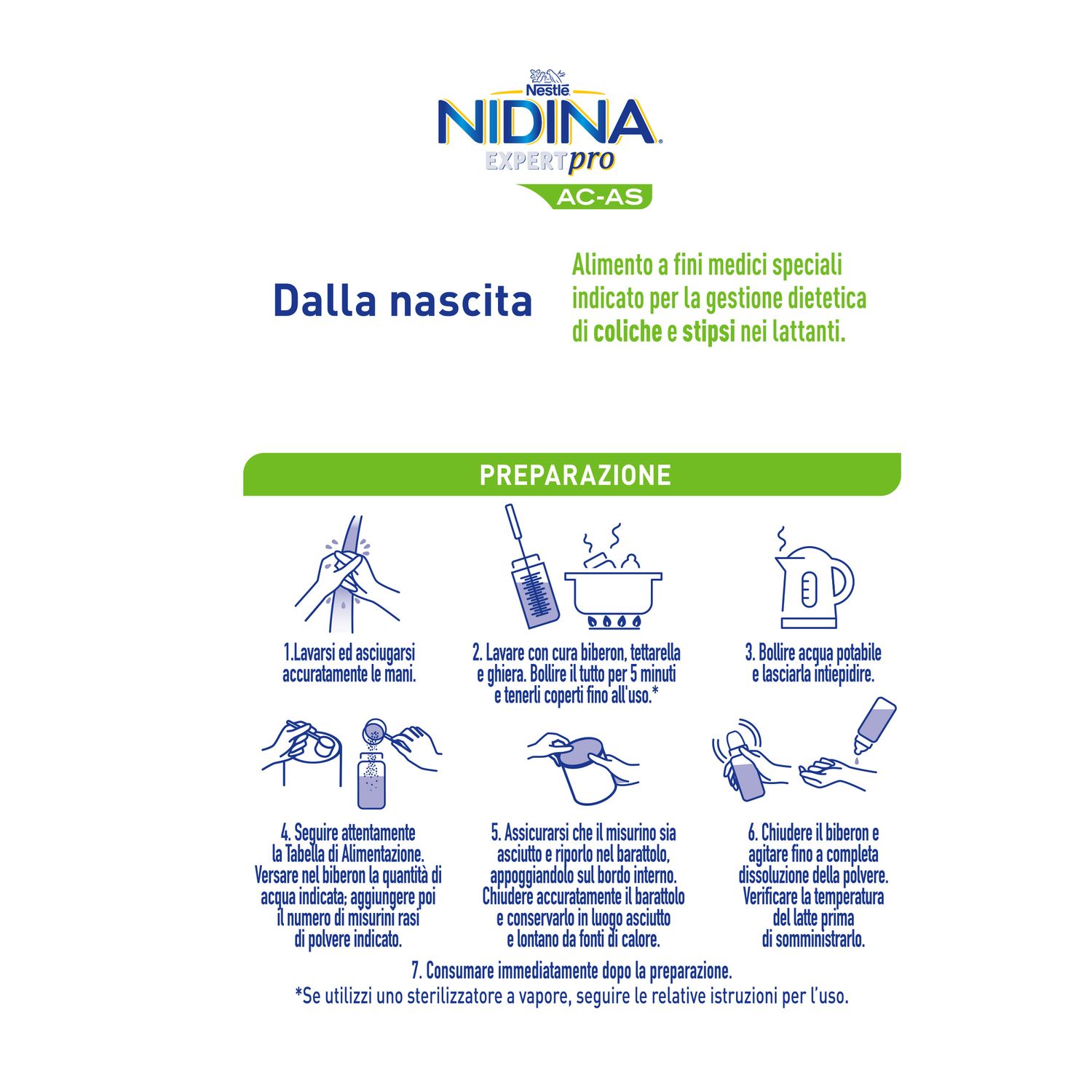 Nidina expertpro ac-as alimento a fini medici speciali in polvere, 800g - nestle' - Nestle'