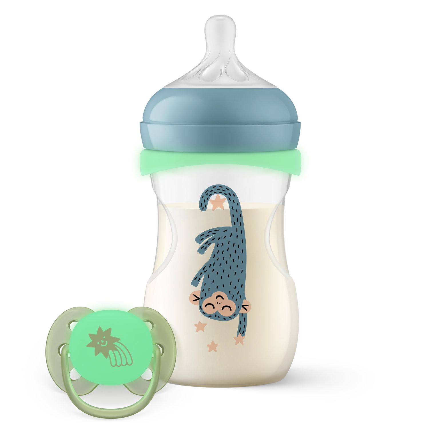 Biberon natural response notte set regalo bambino 1 biberon  da 260ml ciuccio ultra soft - philips avent - Avent